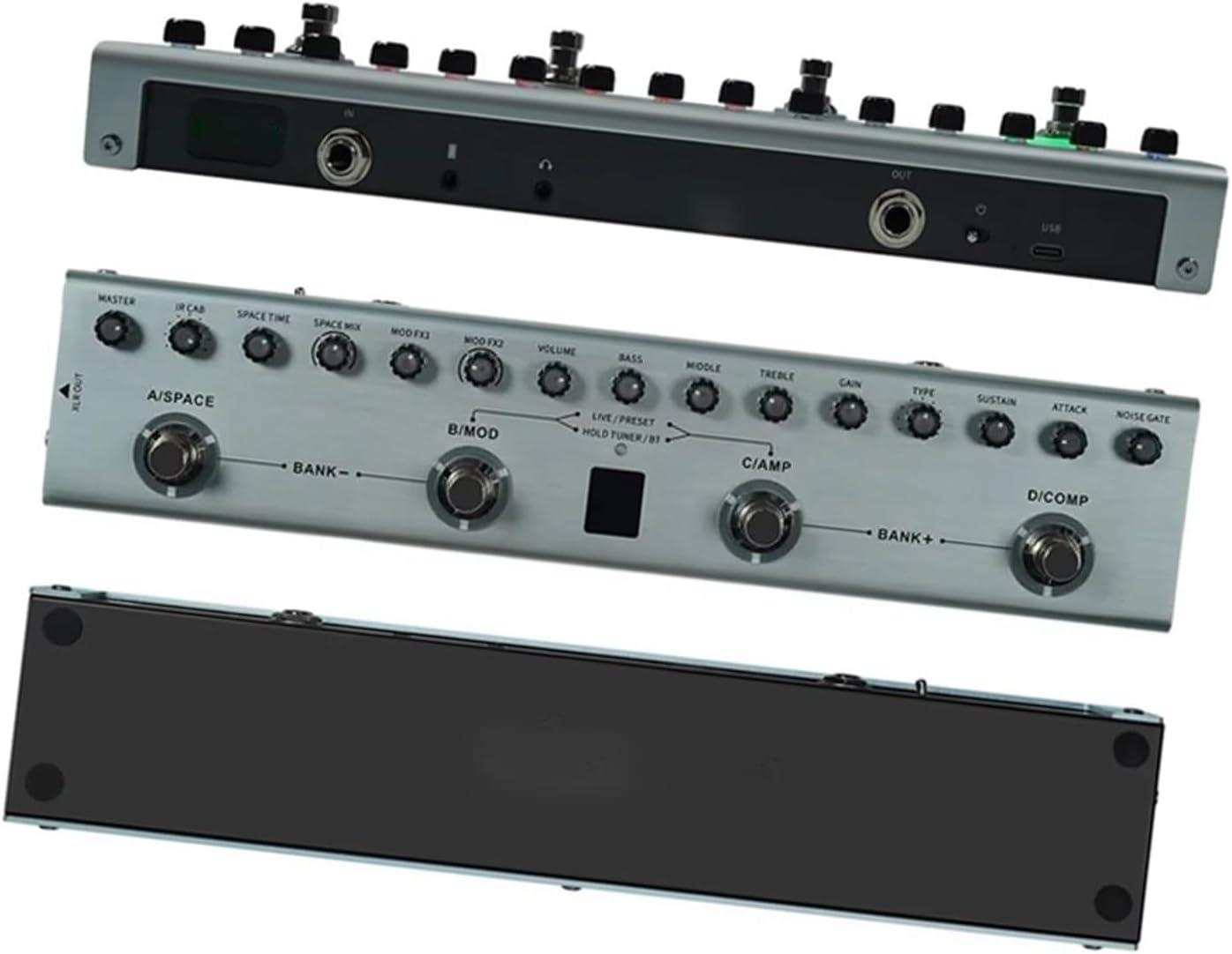 Professional Guitar Effects Pedals Guitar Multi Effects Pedal With 36 Presets Including Reverb Delay And Modulation Amplifier Functions(B)