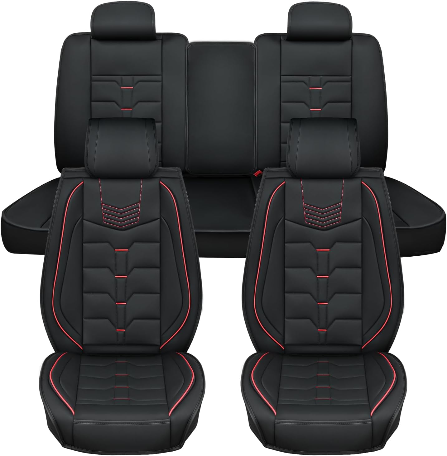 Nilight Car Seat Covers Custom Fit 2005-2024 Toyota Tacoma Double Extended Crew Cab Waterproof Leather Cushion Full Set with Split Bench 60/40 for SR5 TRD Sport Limited