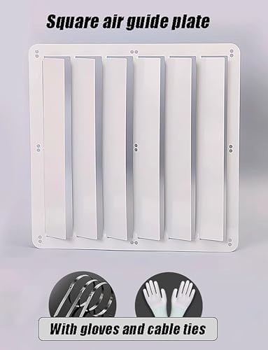 Air Deflector Grilles, Stainless Steel Baffle Guide Cover,Outdoor Ac Unit Cover Air Conditioner Deflector, Air Conditioner Fence Screen, Prevent Direct Blowing Baffle, Square/Round
