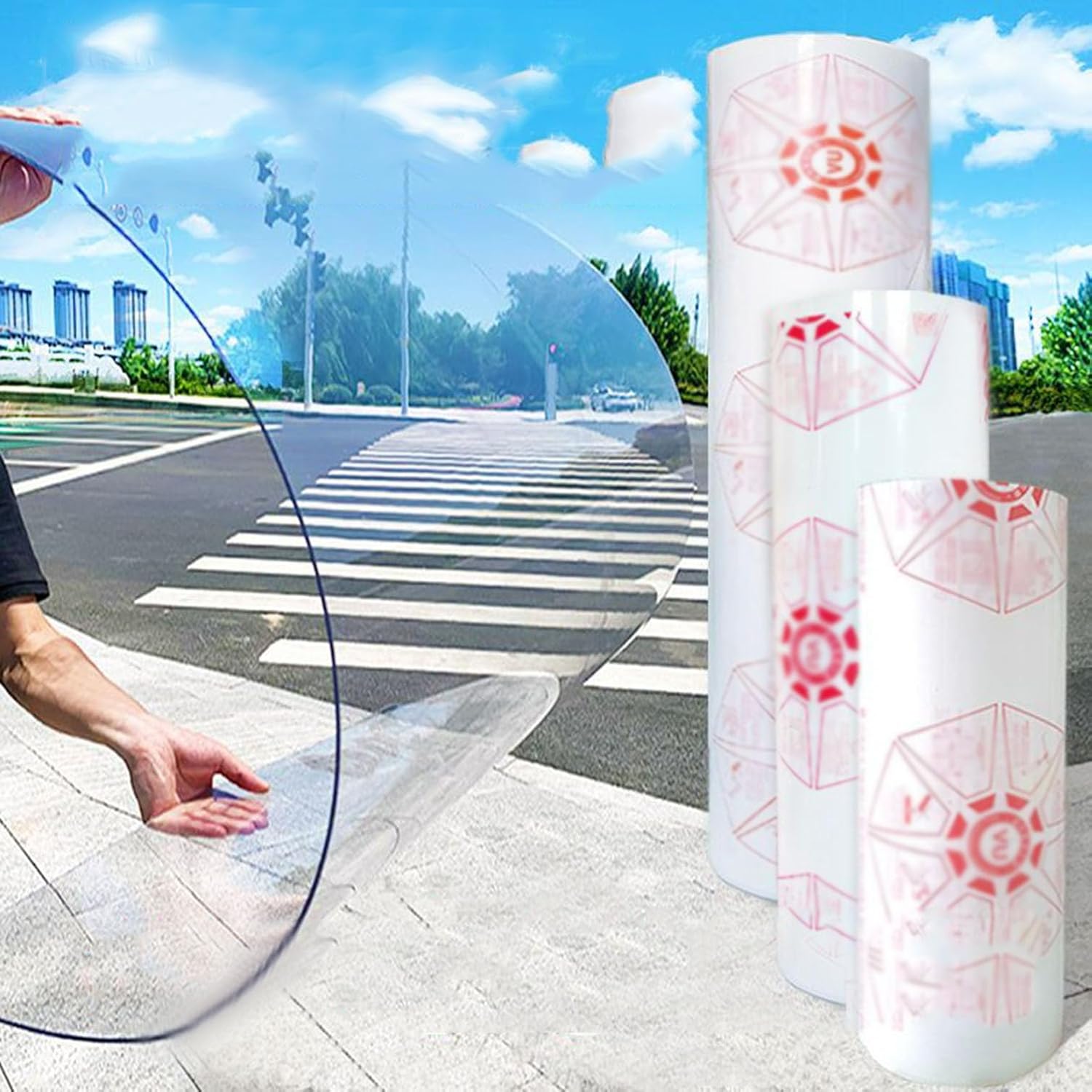 NIANXINN Clear Acrylic Plastic Sheet Polycarbonate Roofing Sheet,Clear Pergola Roofs Canopy Cover,Outdoor Garden,Carports,Canopies,Greenhouse PC Endurance Panels,Easy to Cut & Bend (2.62 x 16.4ft)