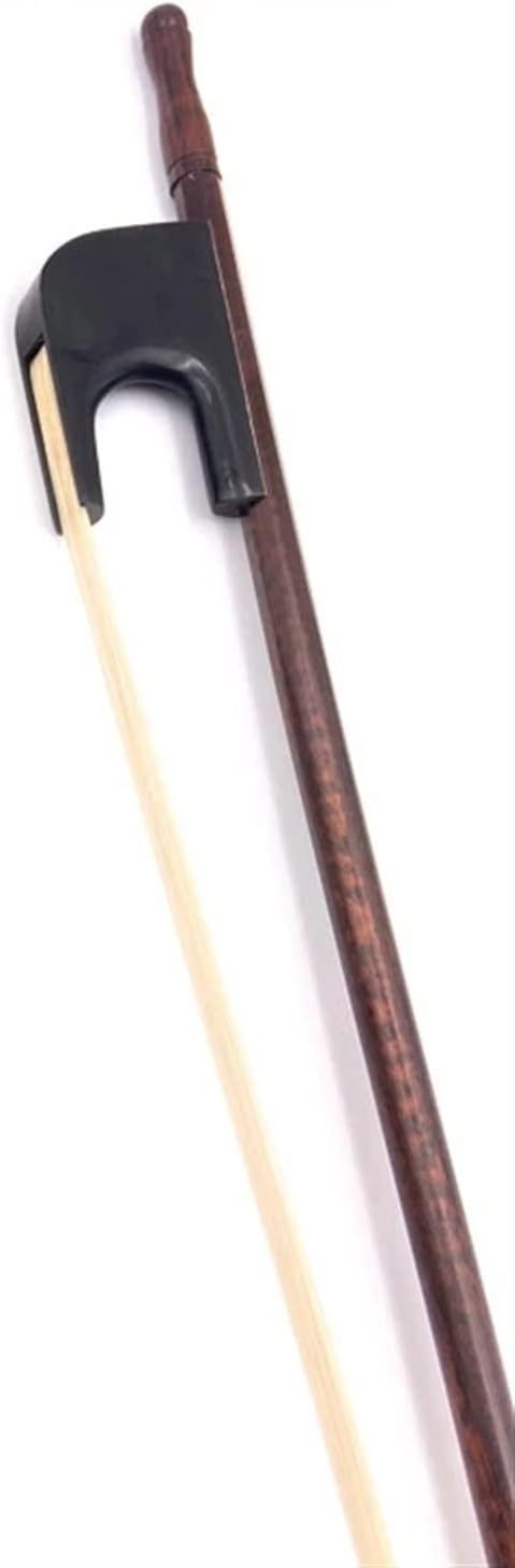 TSTS Upright Bass Bow Baroque Snakewood Bass Bow White/Black Horsehair Horsetail Full Size Violin Bow (Color : 01)