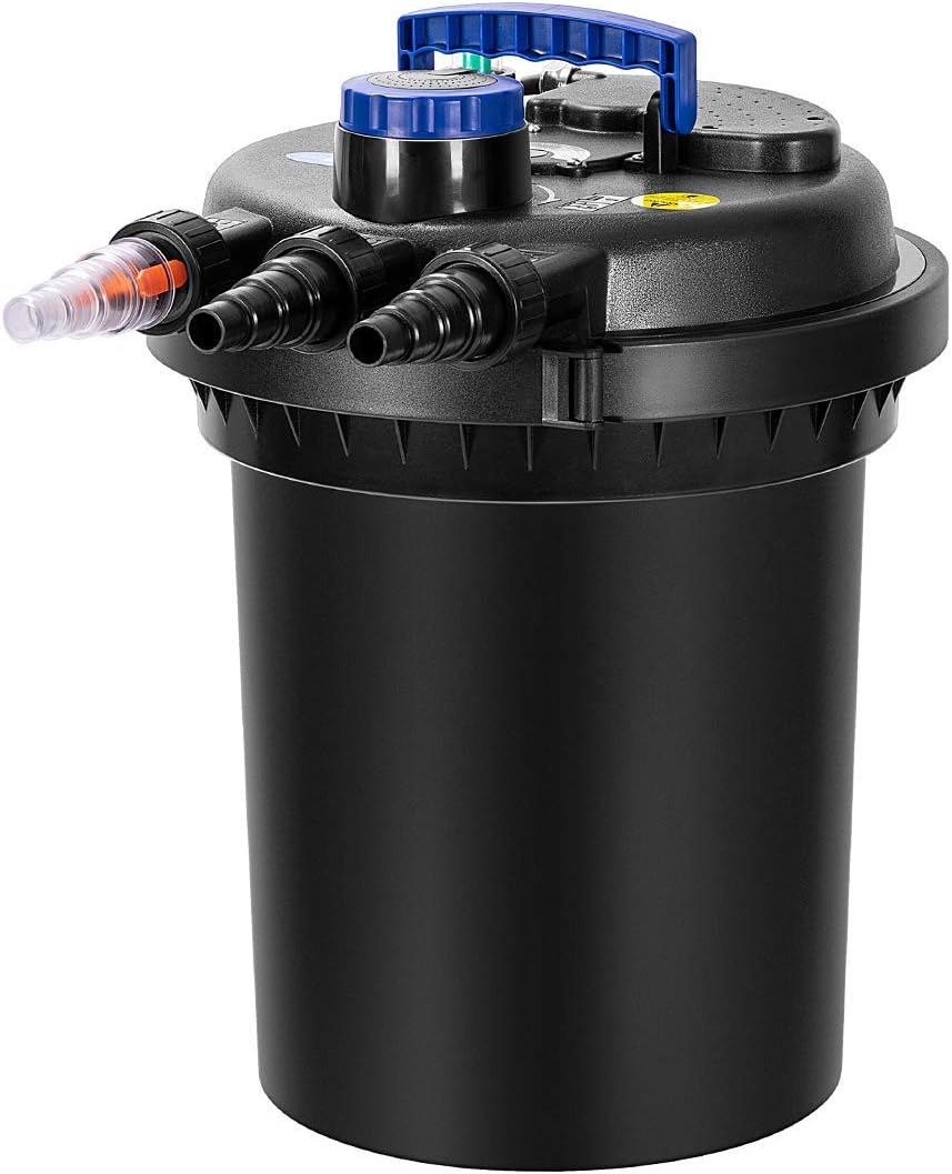 VIVOHOME Bio Pressure Pond Filter with 13W Light, 2630 GPH Suitable for Koi Ponds up to 1300 Gallons or Ornamental Ponds up to 2600 Gallons