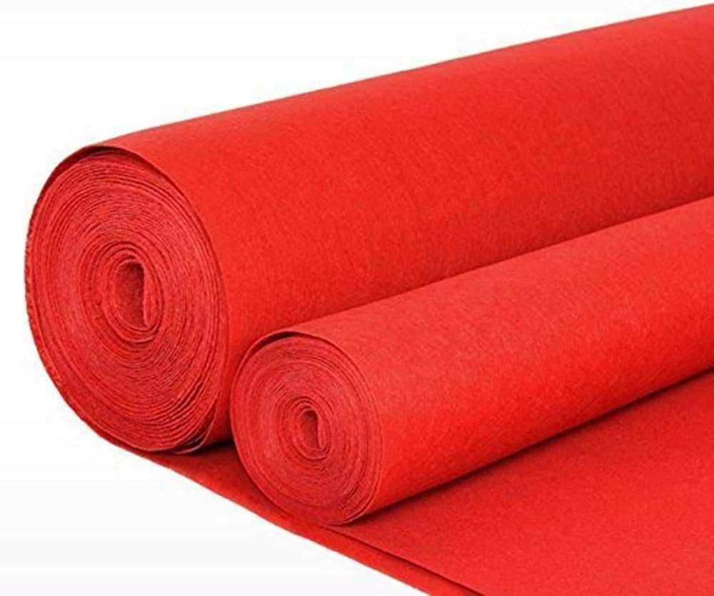 Red Aisle Runners Wedding Accessories Aisle Runner Carpet Rugs for Step and Repeat Display, Ceremony Parties and Events Indoor or Outdoor Decoration 36 Inch Wide x50 feet Long