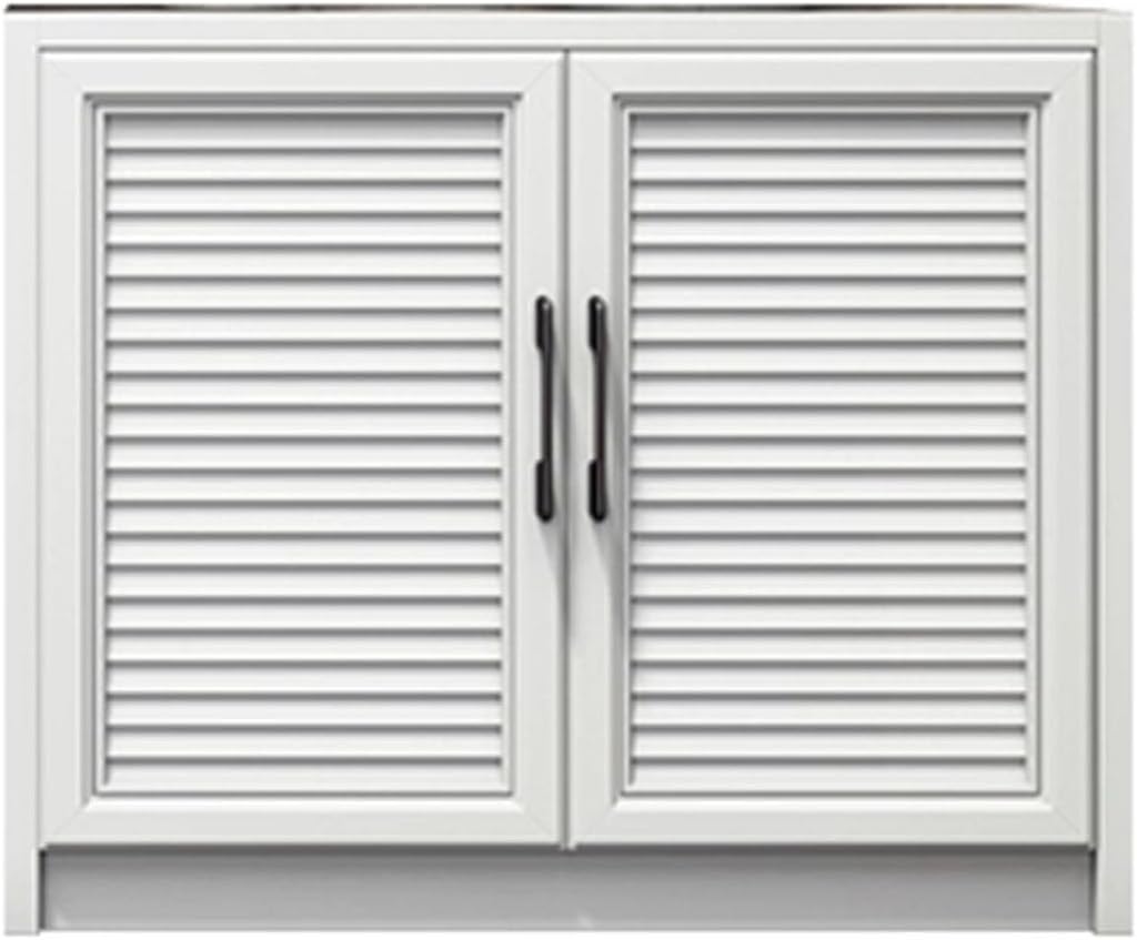 Small Metal Outdoor Storage Cabinet Outdoor Weatherproof Storage Box Large Storage Capacity, Small Outside Storage Box Waterproof, 10 Colors Available(White)