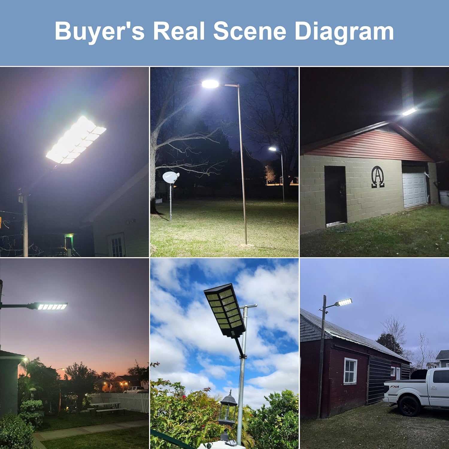 2-Pack Solar Street Light -9000W Solar Street Lights Outdoor 120000LM,7000K Commercial Parking Lot Light, Flood Outdoor Lights IP66 Waterproof with Motion Sensor，3-Year Warranty