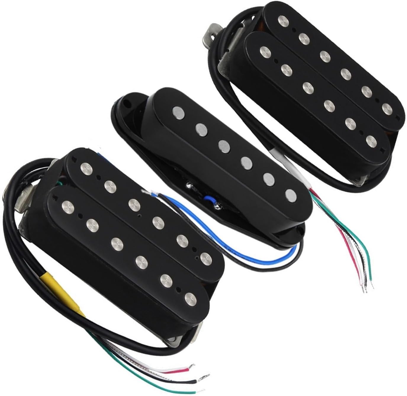 HSH Alnico 5 Electric Guitar Humbucker and Single Coil Pickup Set for Guitar Parts Guitar Replacement Parts (Color : BK)