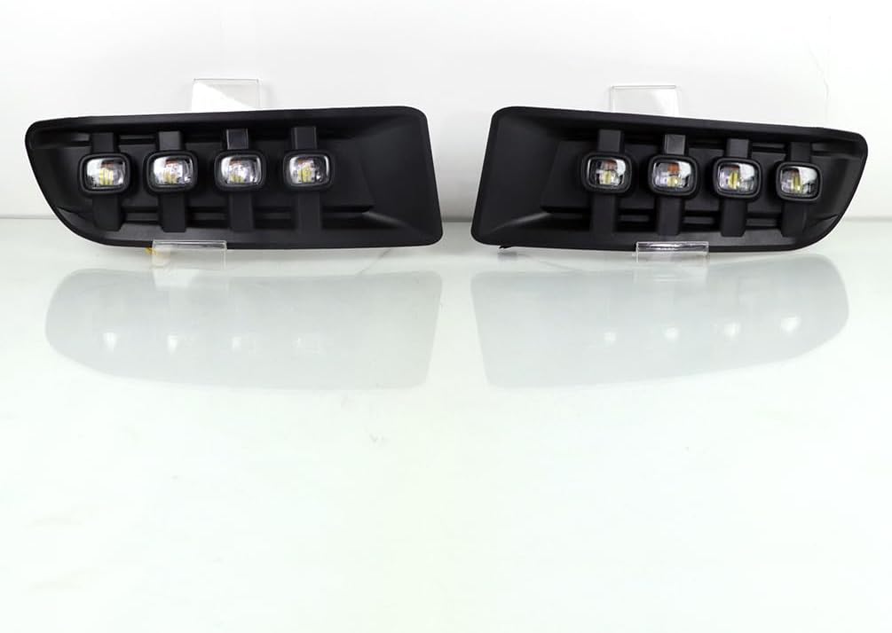 LED Fog Lights DRL Fit for 2003-2009 Toyota Land cruiser Prado 120 with Amber Sequential Turn Signal Driving Lights Front Bumper Daylight HeadLights Fog Lamp Accessories