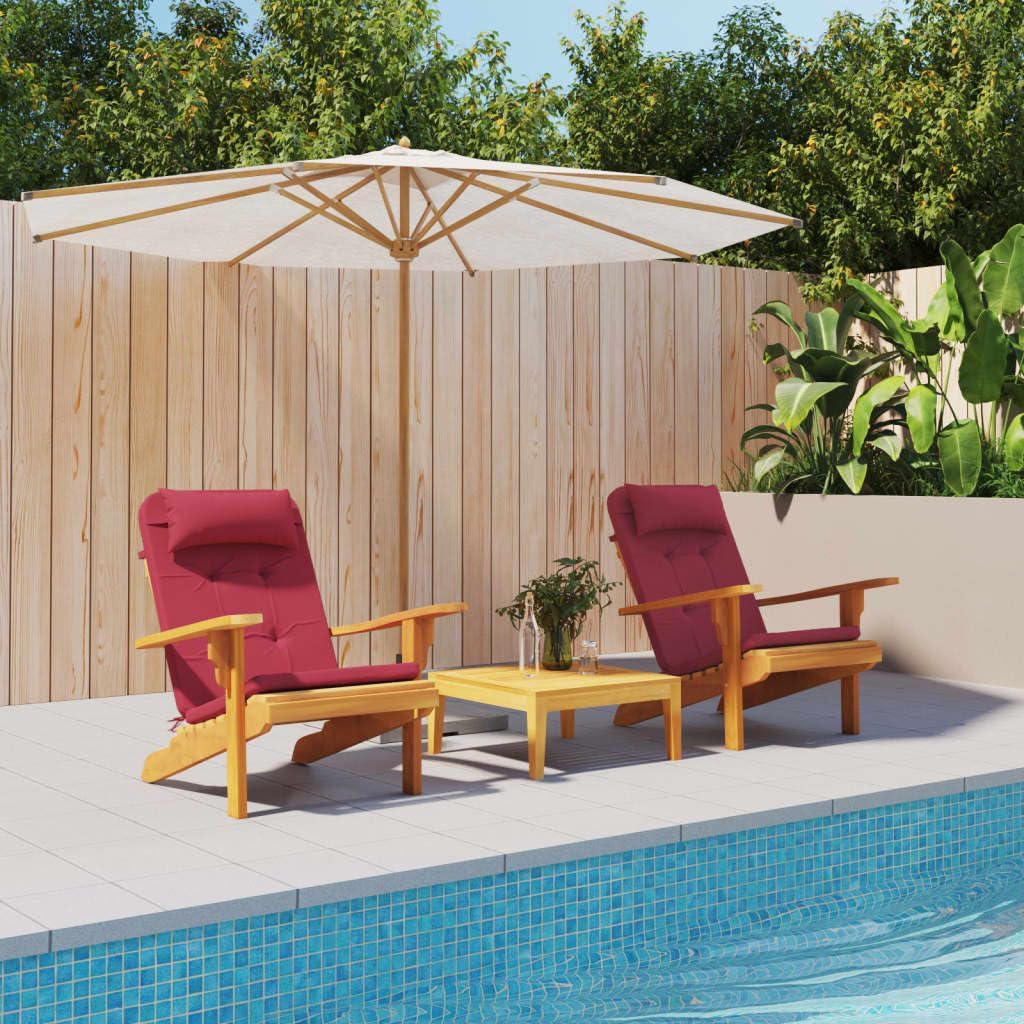 Adirondack Chair Cushions 2 pcs Wine Red Oxford Fabric Patio Furniture Decor, Furniture Accessories