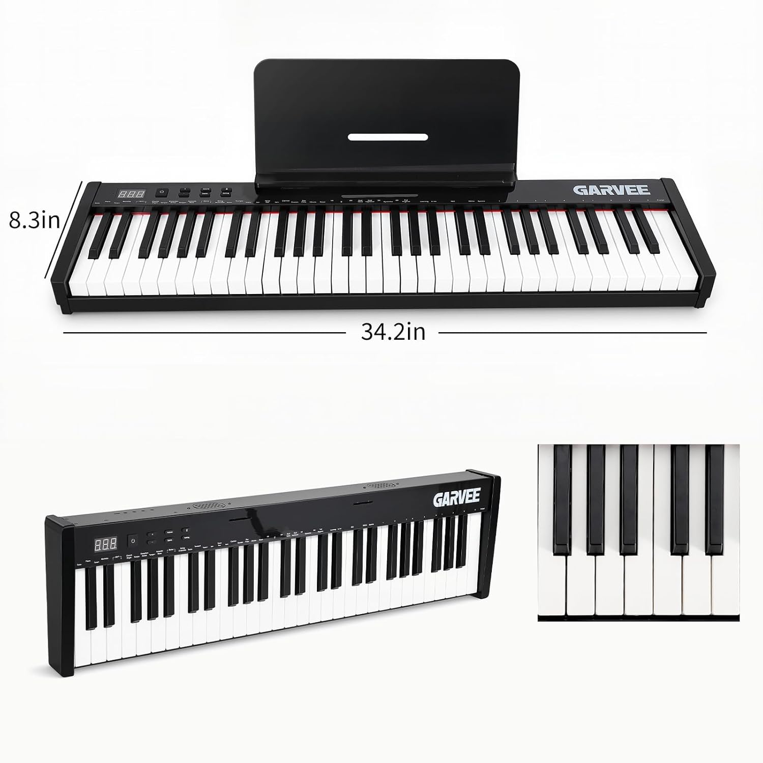 61-Key Electronic Keyboard Set with Stand and Bench, Complete Set for Beginners, Perfect for Home Practice
