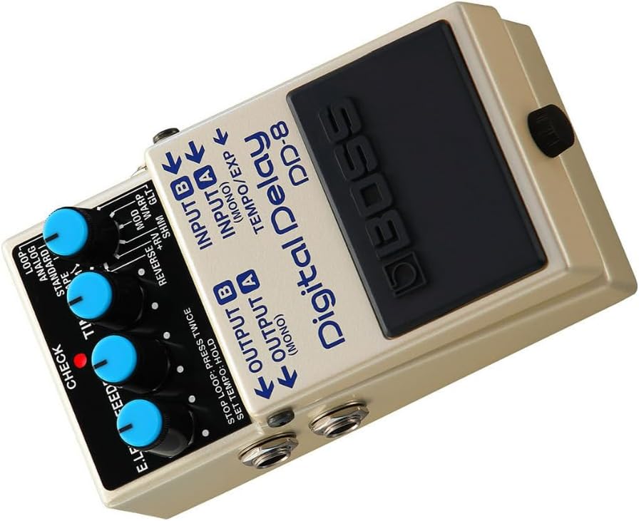 BOSS DD-8 Eleven Modes Full Stereo I/O Support Built-In Looper Three Delay Types External Control Support Compact Digital Delay Pedal