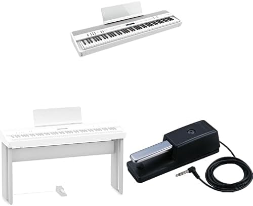 Roland FP-90X-WH 88-Key Digital Piano Bundle with KSC-90 White Stand and DP-10 Real-Feel Pedal