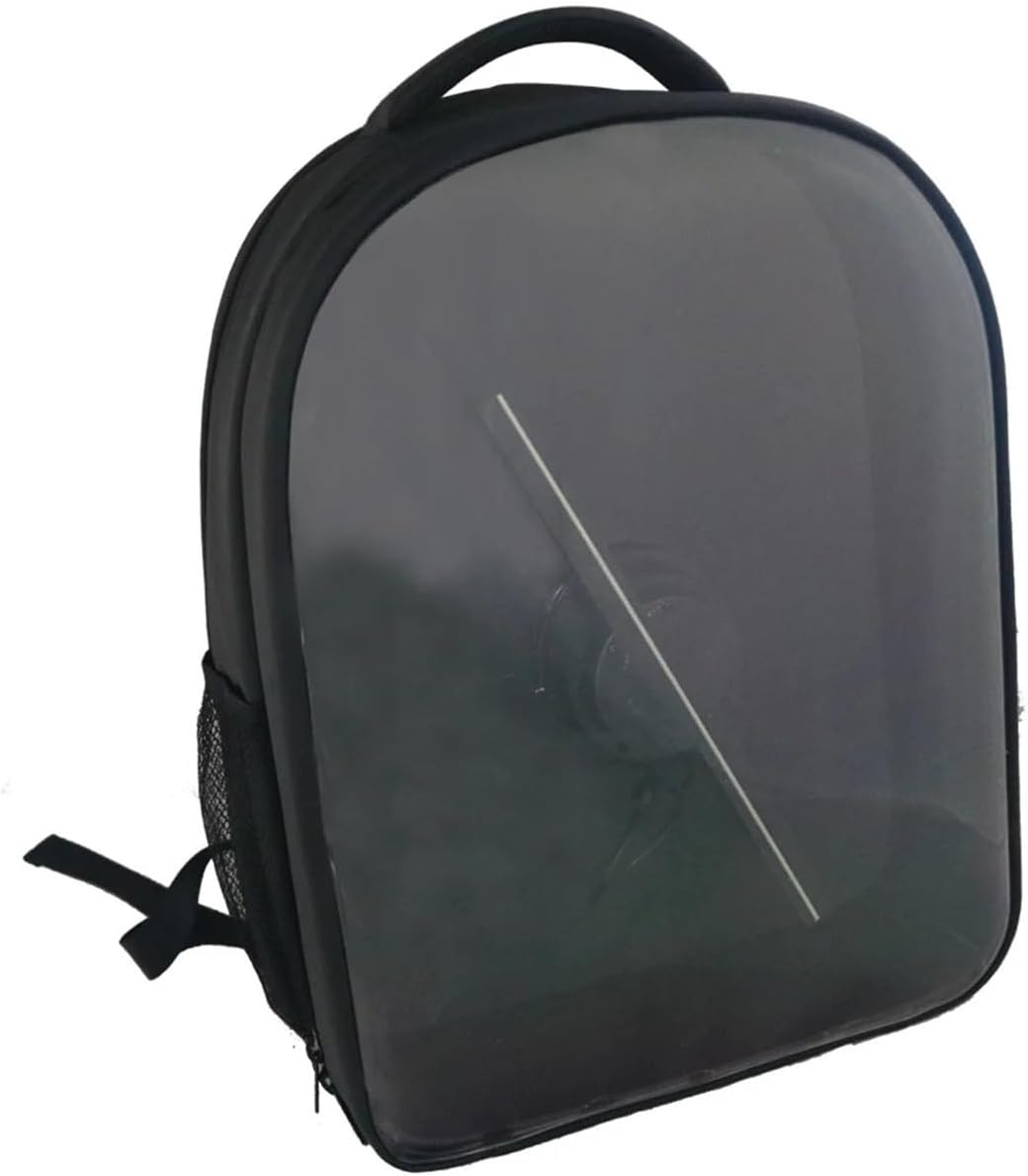 3D Hologram Bag Projector Fan Advertising Backpack Lighting Holographic Machine Backpack with LED Display Screen Shoulderbag Easy to Change Video