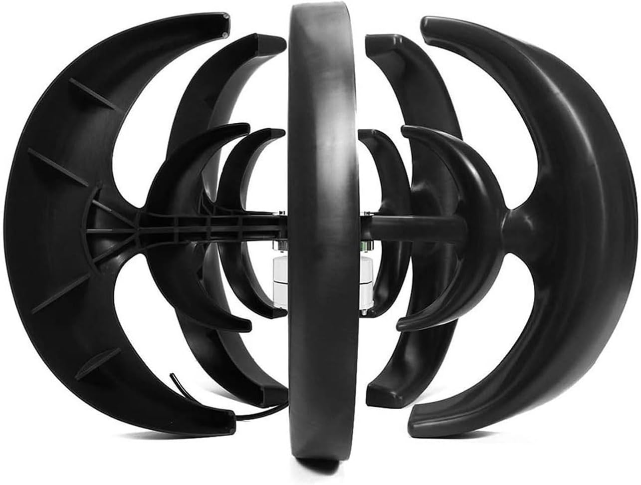 5 Blade 1000W 12V/24V/48V Wind Turbine, Vertical Axis Wind Turbine Low Wind Speed Starting Wind Turbines with MPPT Charge Controller, Three-Phase Permanent Magnet Generator (12, Volts)