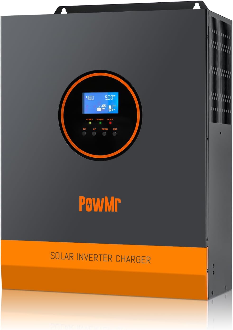 PowMr Solar Inverter 3000W 24V to 110/120V AC, Off Grid Pure Sine Wave Power Inverter Max.PV Input 4000W 450V 13A, Built-in 80A MPPT Controller, Peak Power 6000VA, for 24V Lead-Acid & Lithium Battery