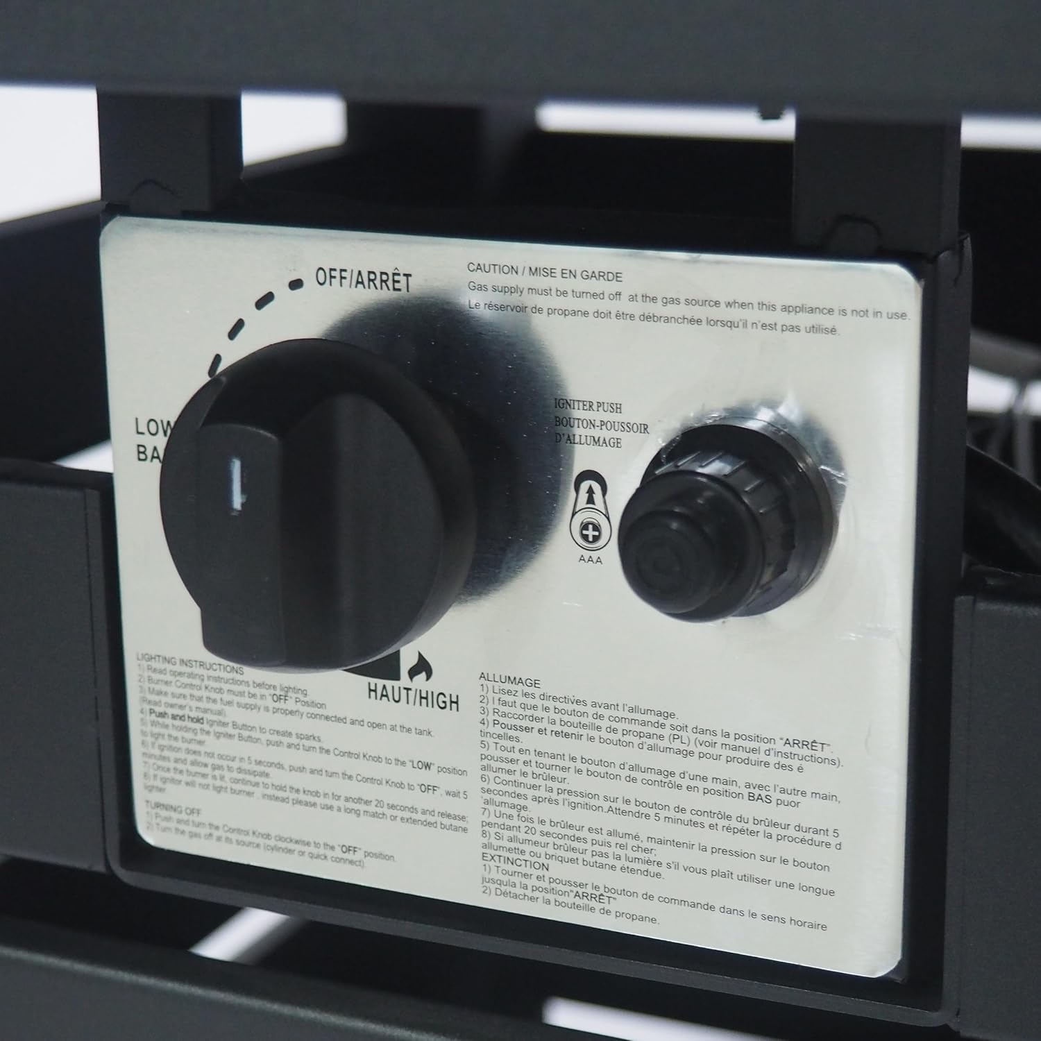 Propane Fire Pit Table, 30,000 BTU 45 Inch Rectangular Outdoor & Indoor, Only Table (Not Included Propane & Cover), Portable Iron Gas Fire Pits for Outside Patio Backyard Garden, No Assembly - Black