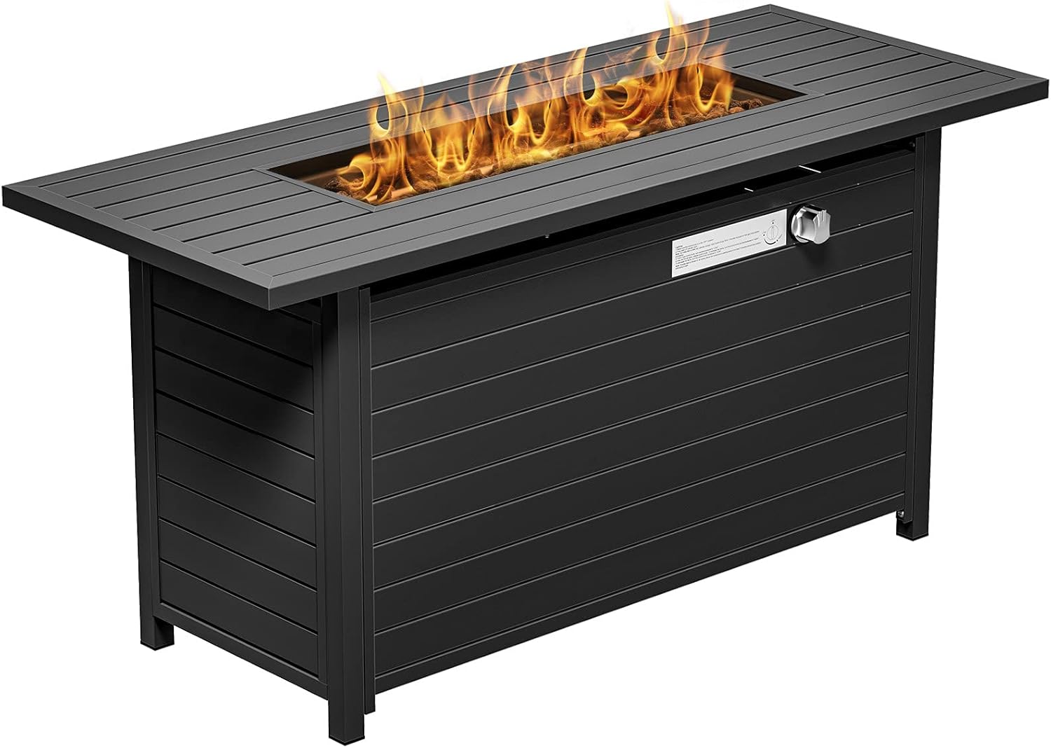 Propane Fire Pit Table, 50 Inches 50000 BTU Auto-Ignition Outdoor Fire Table with External Igniter & ETL Certification, 2 in 1 Fire Pit Table for Outside Patio, Garden, Backyard