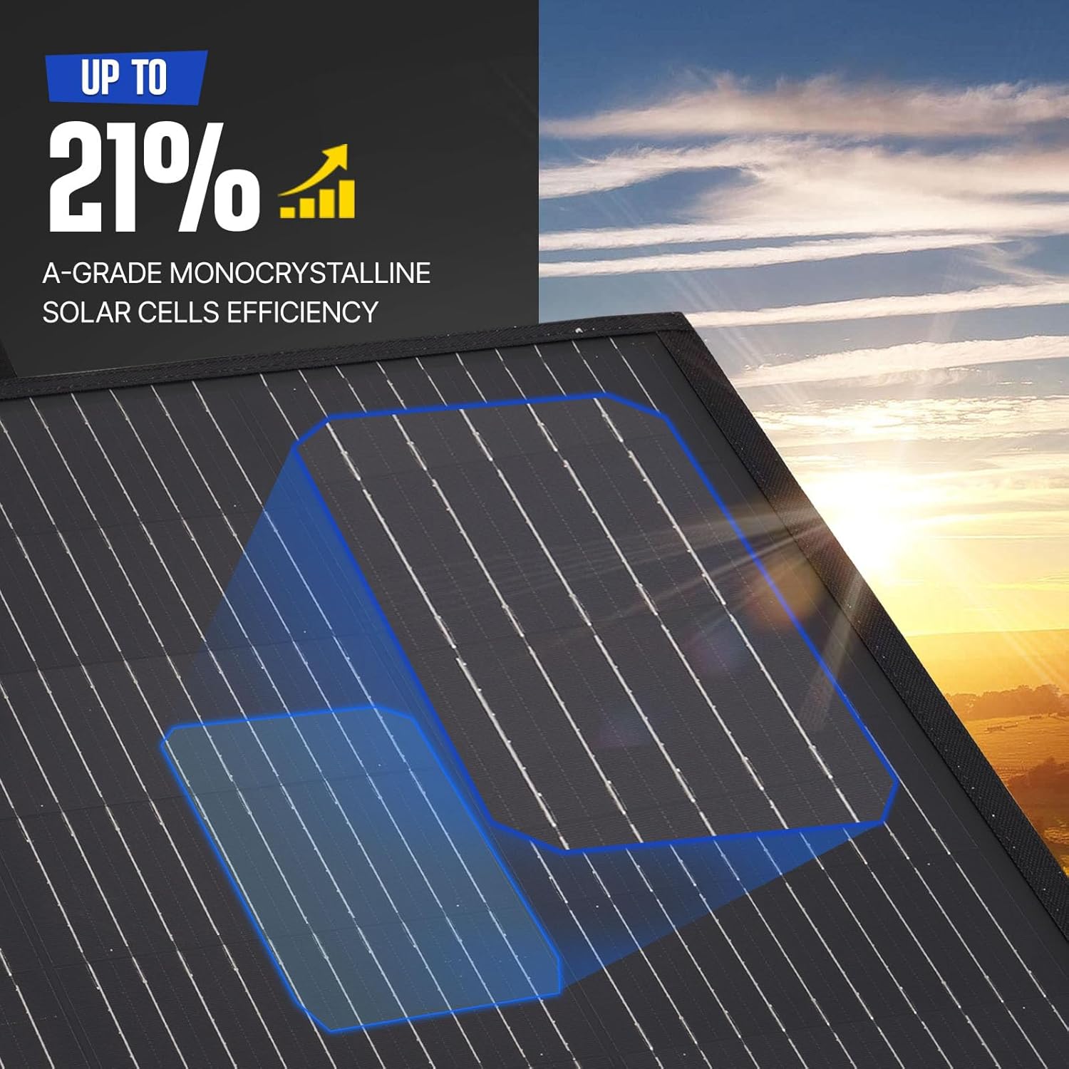 ATEM POWER 300W Portable Solar Panel Kit- Foldable Monocrystalline Folding Solar Panel Kit Camper RV Solar