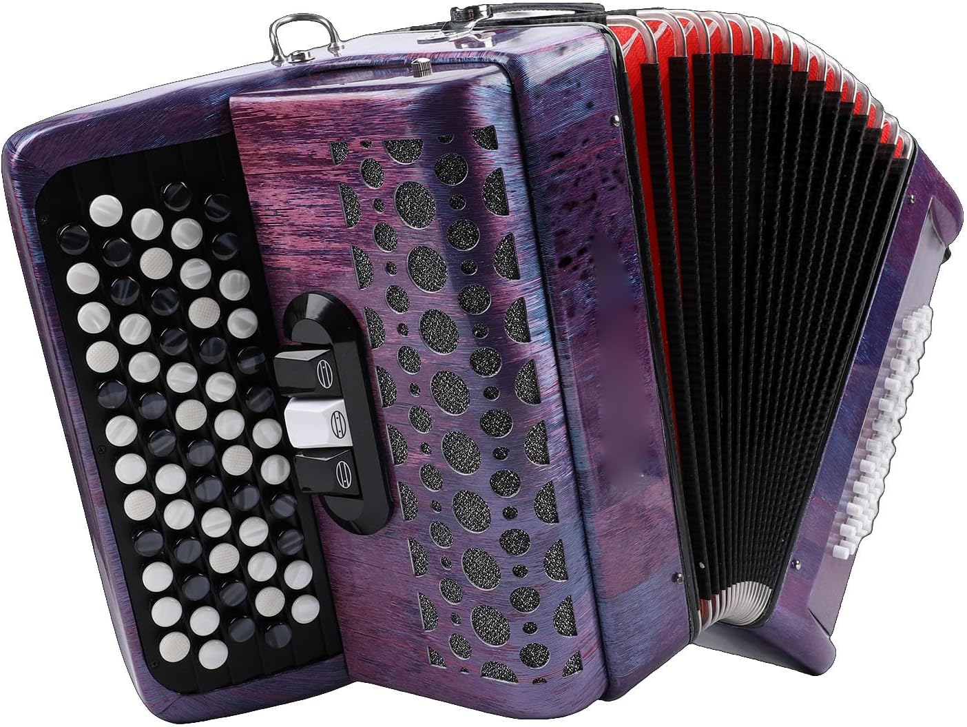 LiebeWH Accordion 62 Keys 60 Bass Buttons Chromatic Scale F B E Tuning for Beginner Professional Player Various Music Styles