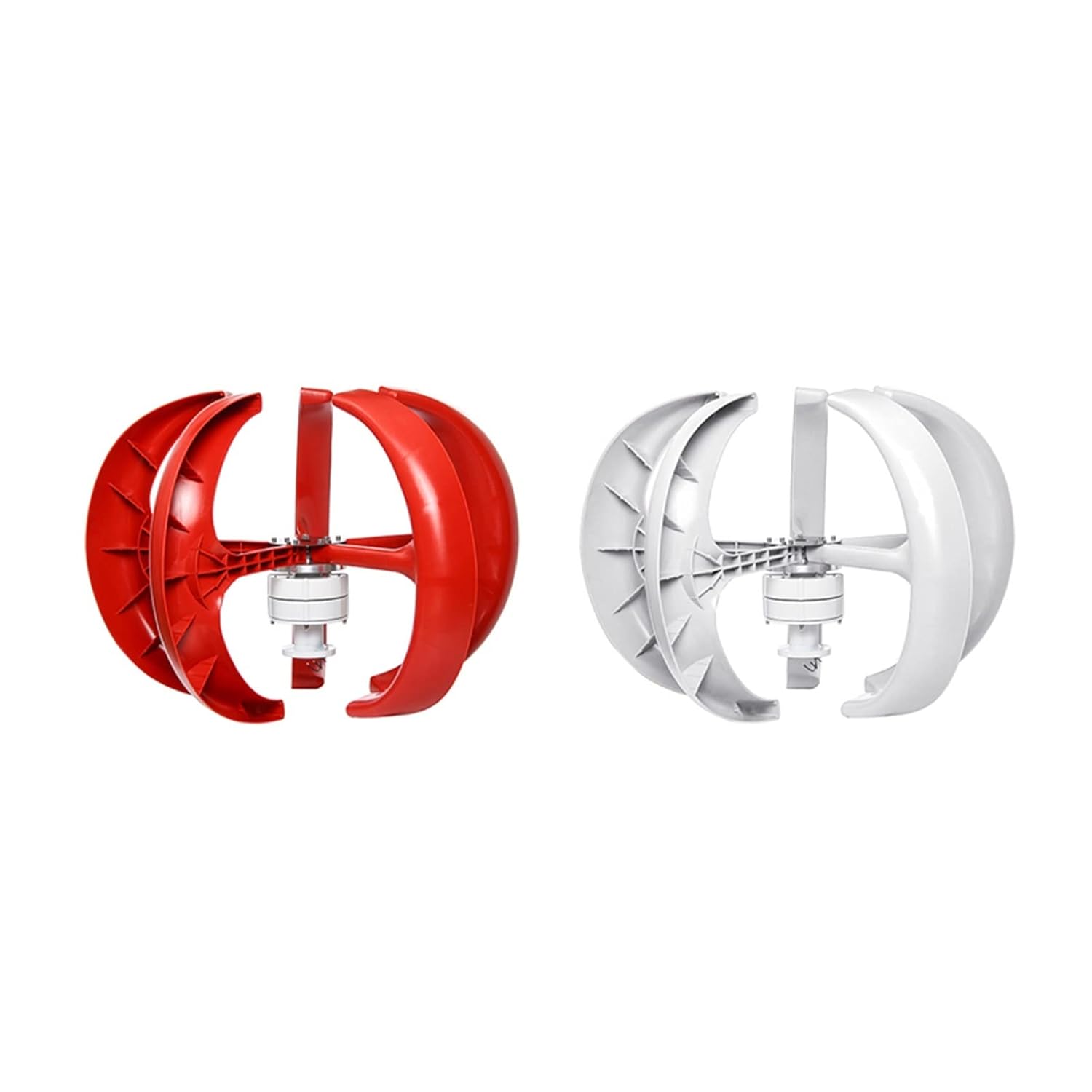 Wind Turbine Generator, 100w 200w 300w 5 Blades Vertical Axi Wind Turbines Generator Lantern 12V 24V Wind Turbines Kit - Onshore Wind(White,24V_100W)