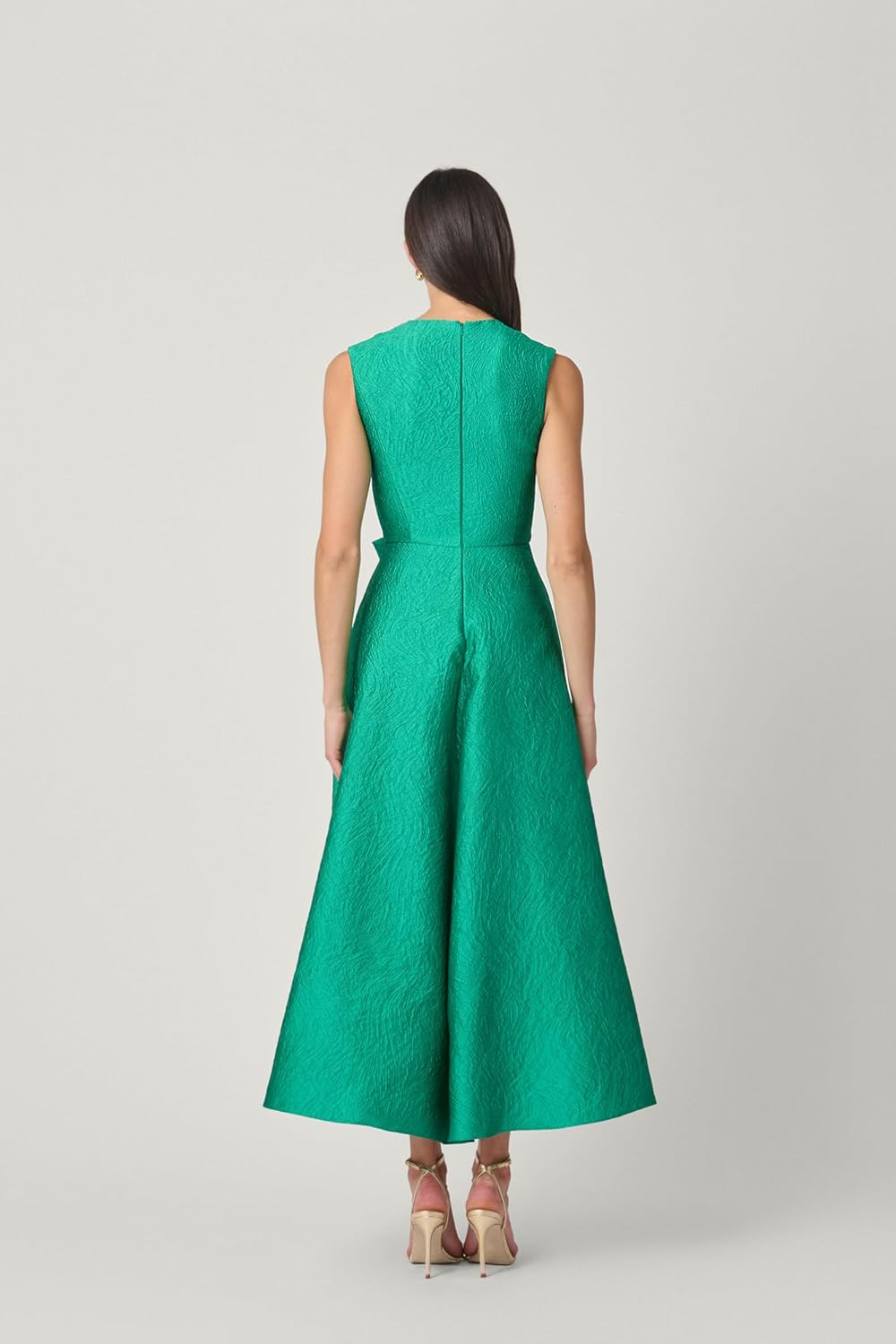 Shoshanna Women's Midnight Emerald Jacquard Laura Dress