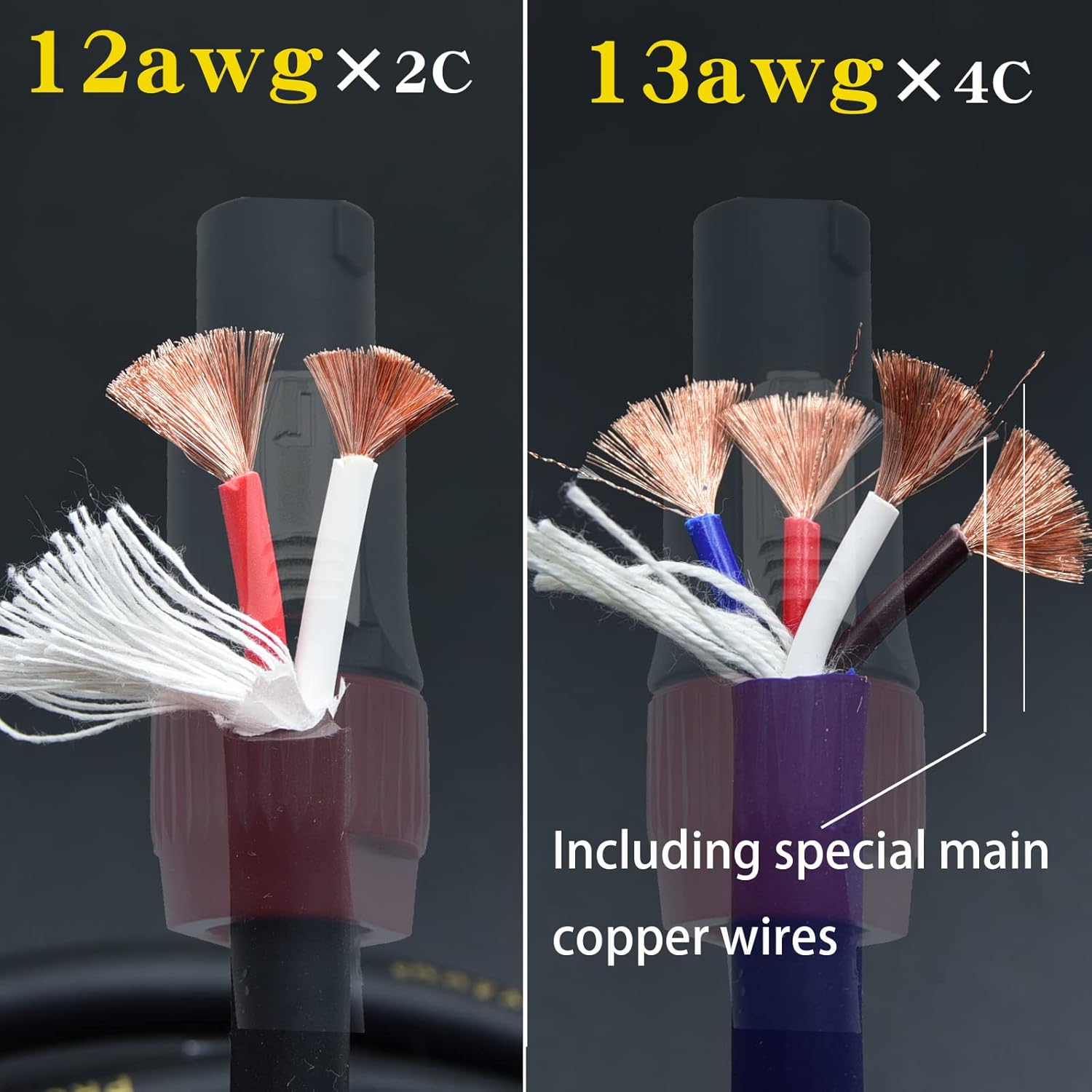 Speak on 2Pack Pro Speakon to Speakon Male Speaker Gauge Wire Lock Cable Pair 12AWG Professional Audio Cabl Cord with Port Connector for para bocina de dj Stage Power Amplifier 2 Conductor 30ft feet