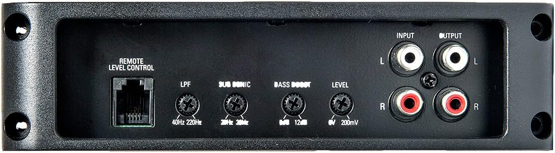 Polk Audio PA D1000.1 Class D MOSFET Monoblock Mobile Audio Amplifier; 500 Watts RMS @ 4 ohms, 800 Watts RMS @ 2 ohms and 1200 Watts RMS @ 1 ohm; Remote Subwoofer Level Control