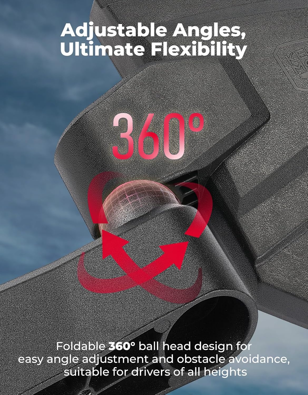 KEMIMOTO Upgraded Side Mirrors, Large Size Door-Mounted Compatible with Polaris Ranger 1000 570 Northstar XP SP 2018-2025 2026, Commercial Pro XD with Original Full Doors, OEM #2889241, Accessories