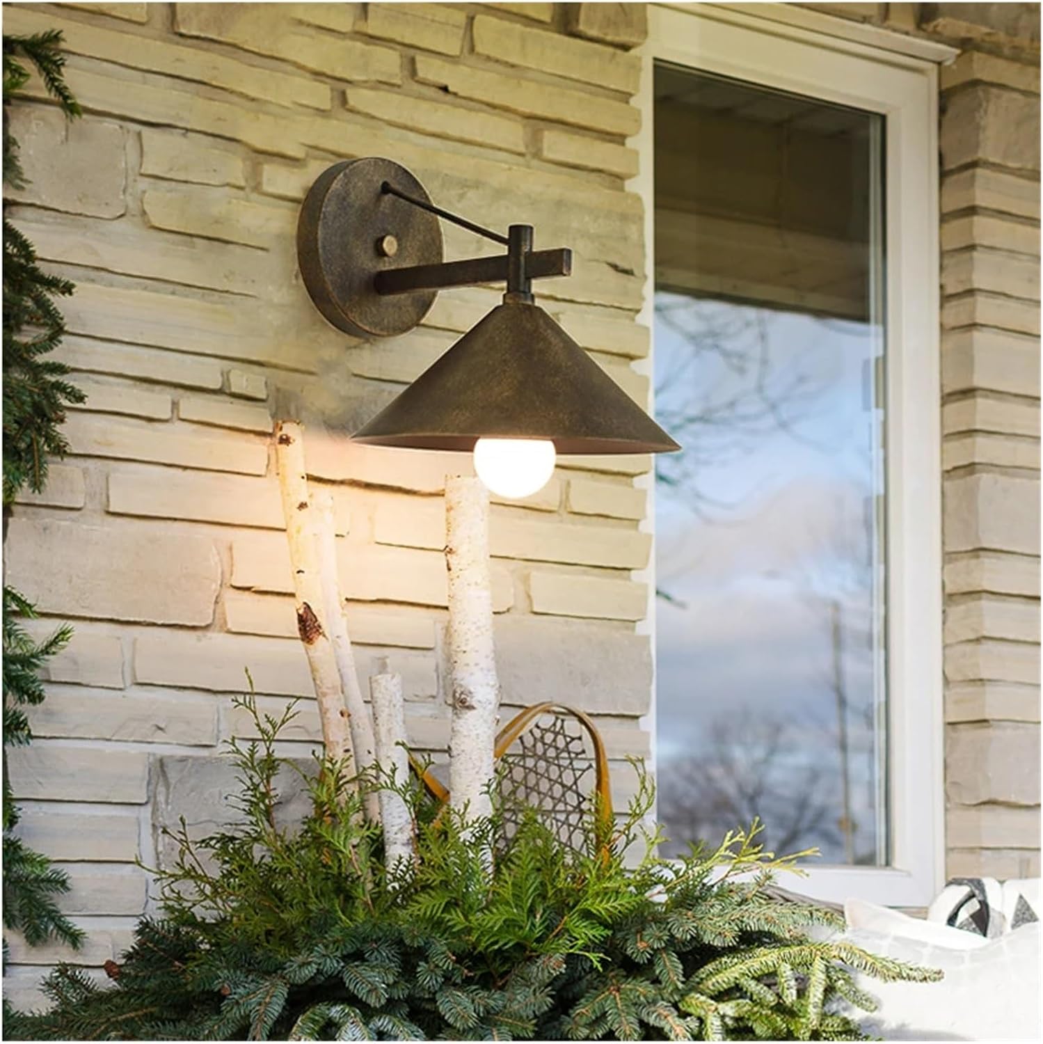 V-intage Wall Lamps Waterproof Courtyard Balcony Aisle Wall Lights Retro Outdoor Lighting Fixtures