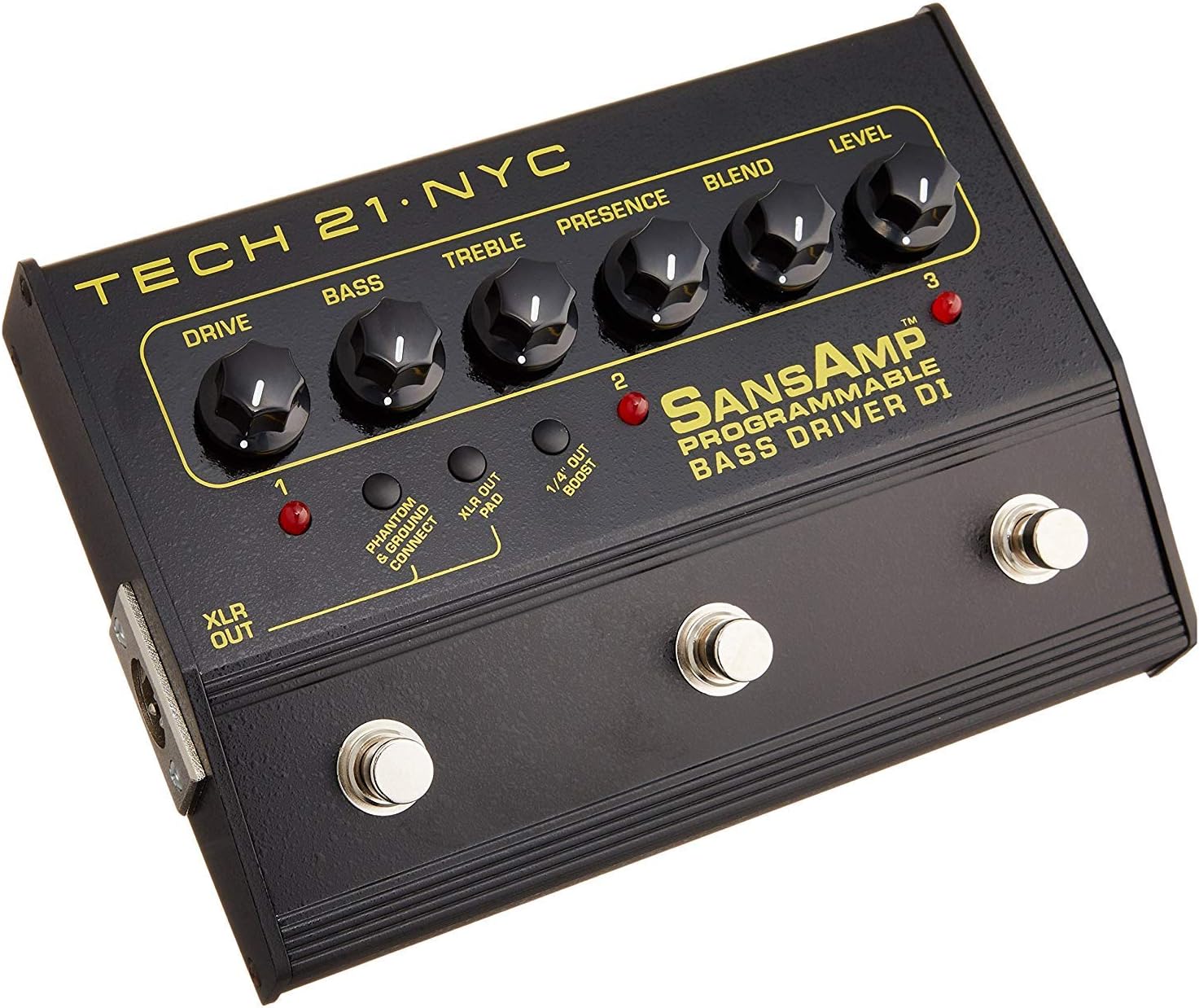 Tech 21 PBDR SansAmp Programmable Bass Driver DI Bundle with Power Supply and Dunlop Pick Pack