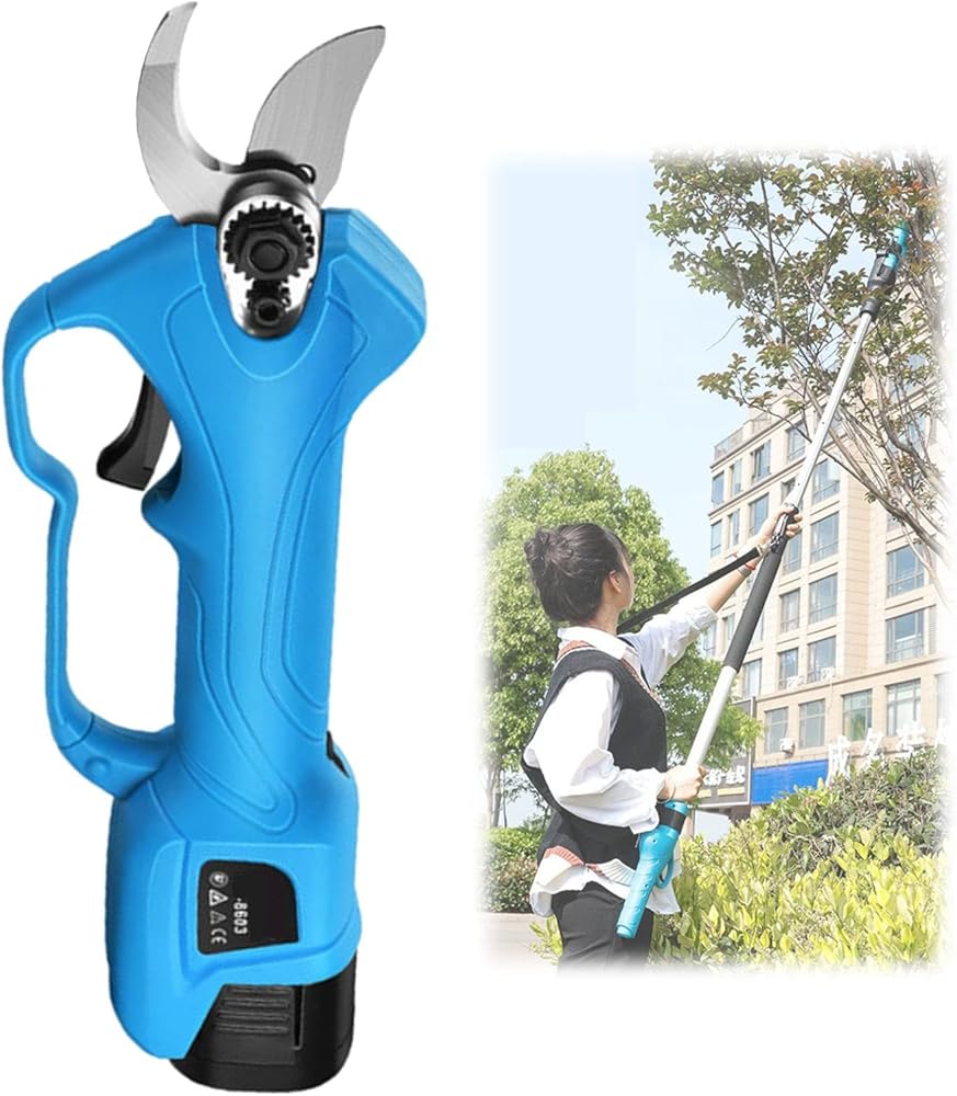 16.8V Electric Pruning Shears Professional Cordless Garden Pruner Cutting Diamete 28mm Electric Secateur with Toolbox Manual Grinding Stone