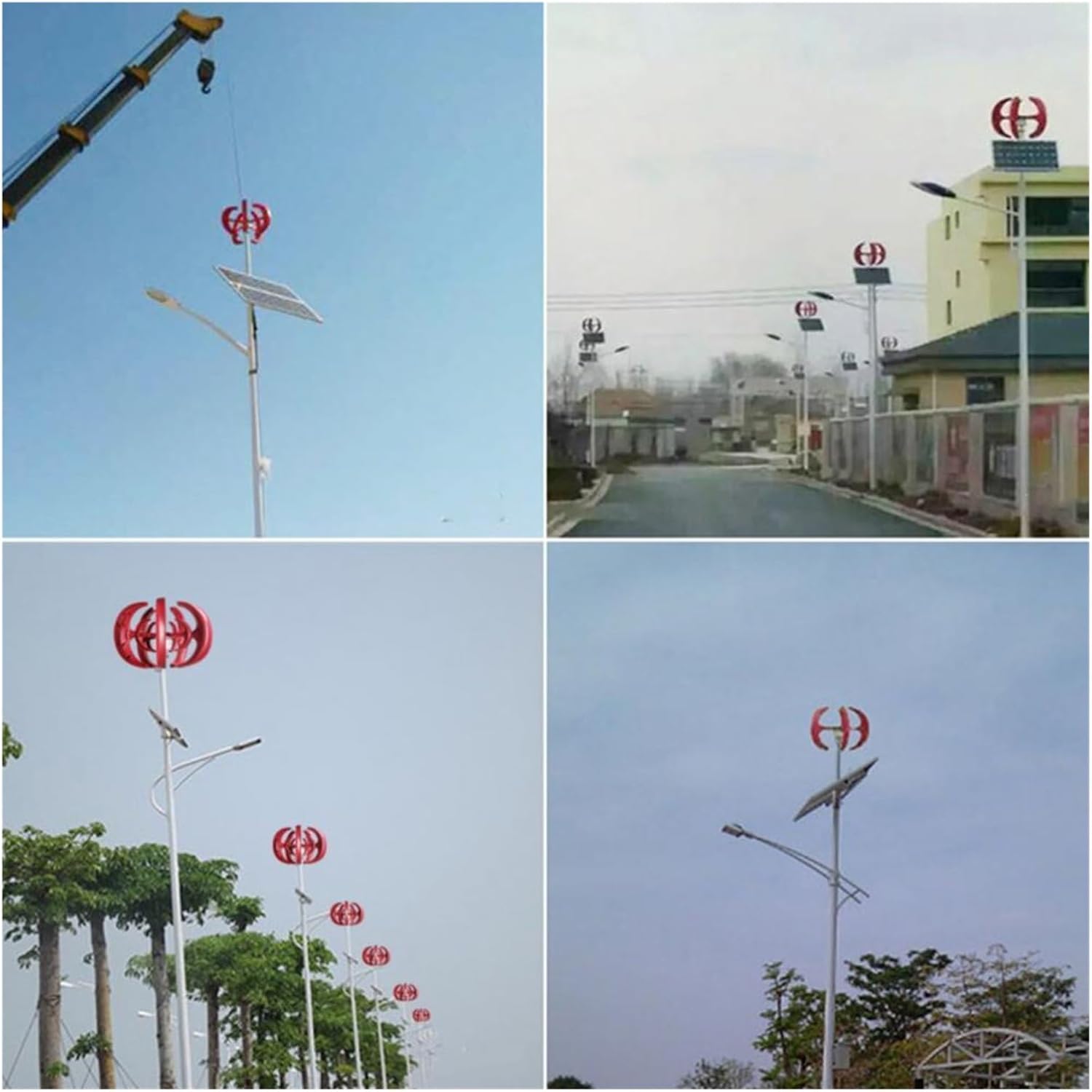 Wind Generator, 100W Wind Turbines Generator, 5 Blades DC12V Vertical Axis Kit for Home Hybrids Streetlight Use,for Home, Farm, RVs, Boats