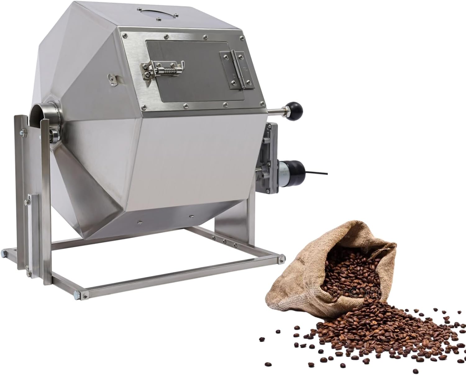 14.5L Commercial Coffee Bean Roaster Stainless Steel Coffee Bean Baking Machine Automatic Rotary Gas Burner Drum Roaster Machine