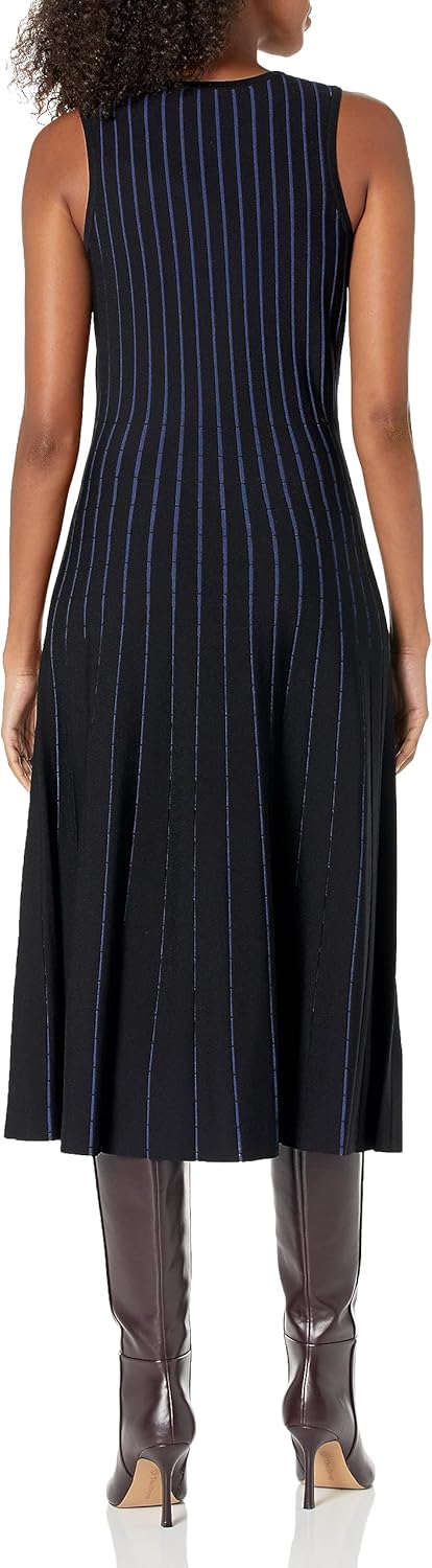 Shoshanna Women's Charlotte Sleeveless Stripe Knit Midi Dress
