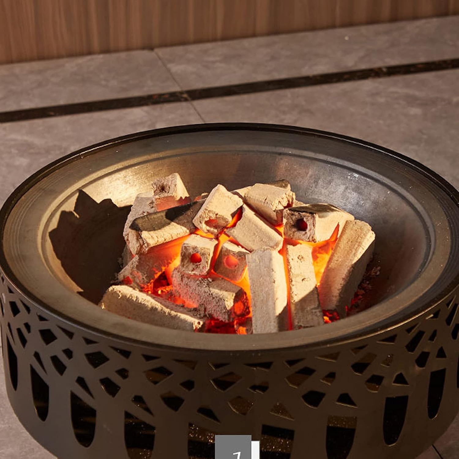 Outdoor Fire Pit,Metal Wood Burning Fire Bowl with Poker/Charcoal Grid/Mesh Cover,Garden Patio Heater BBQ Grill Camping Bonfire