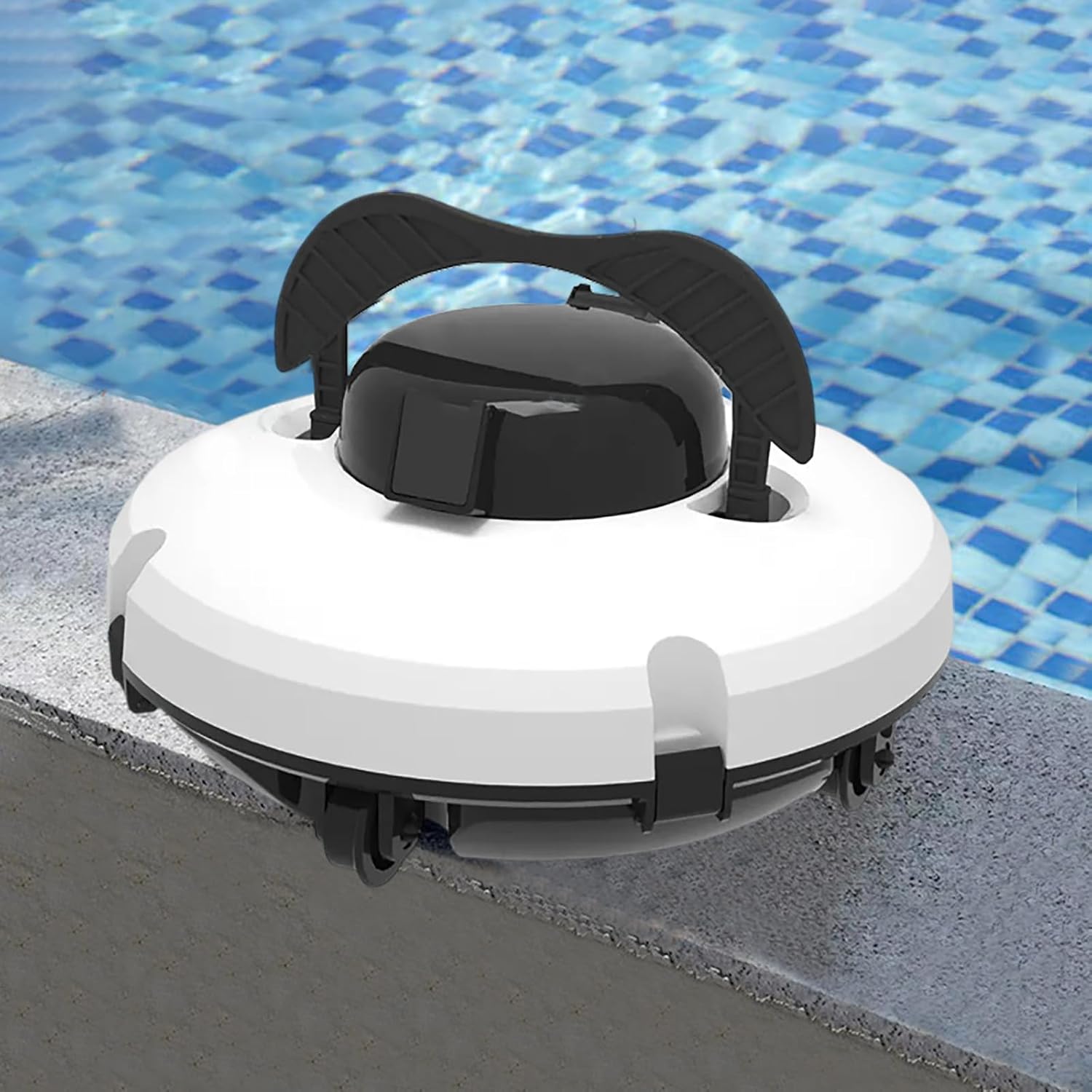 Upgraded Cordless Robotic Pool Cleaner, Pool Vacuum for Inground Pools, Last Up to 120 Mins Battery Life, Powerful Suction for for Swimming Pools Up to 1000 Sq.ft,220V