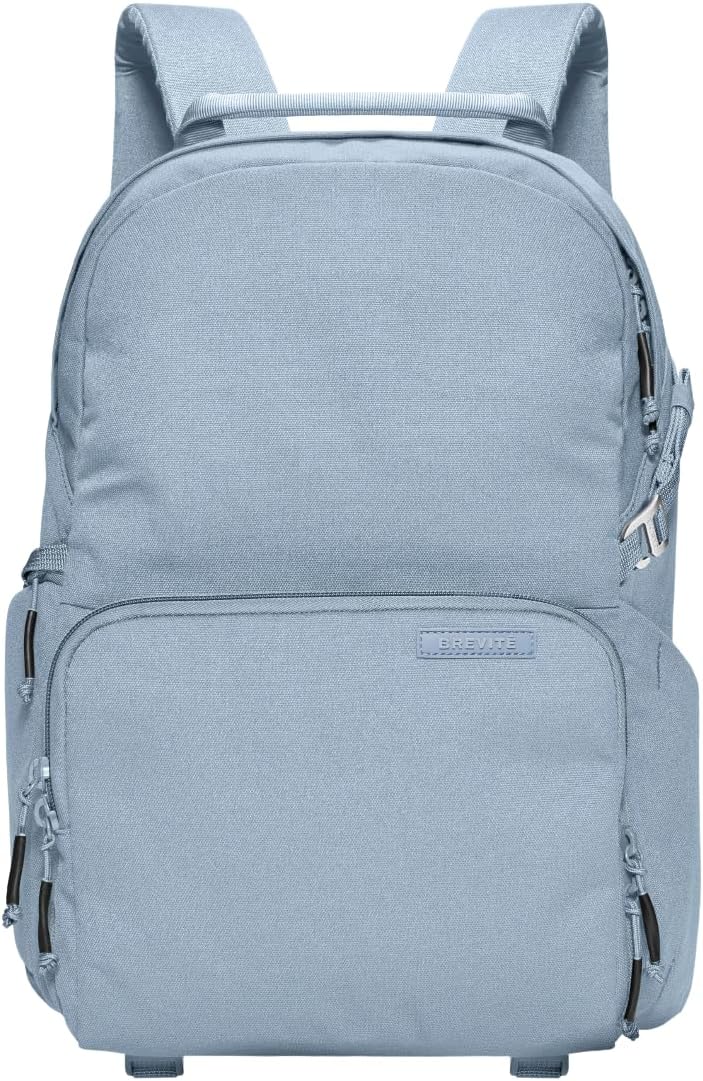 BREVITE - The Jumper - Compact Camera Backpacks for Photographers - A Minimalist & Travel-friendly Photography Backpack Compatible With Both Laptop & DSLR Accessories 18L (Misty Blue)