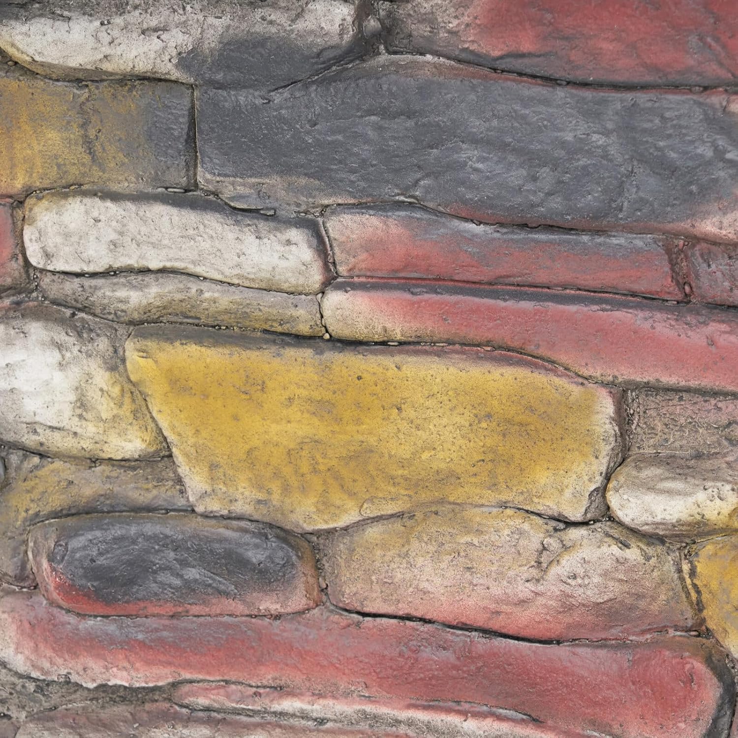 i-POOK 28 Inch Square Propane Gas Fire Pit, Stone Look Outdoor Propane Fire Pit with Lava Rocks & Metal Cover, Faux Stone Gas Fire Pit Table for Patio, Courtyard, Garden