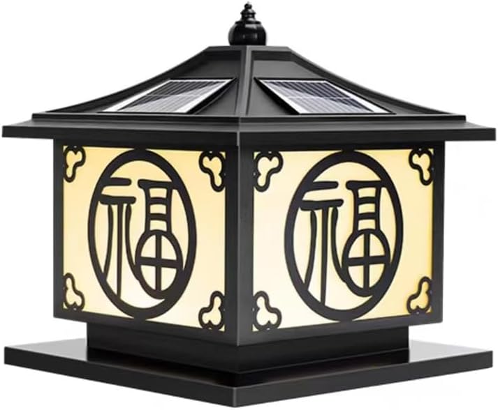 Solar Post Lamp, Outdoor Fence Column Cap Lights, Gate Pillar Light, Villa Garden Landscape Lighting Fixture, Courtyard Wall Decoration Stigma Lamps, Waterproof Exterior Post Lantern