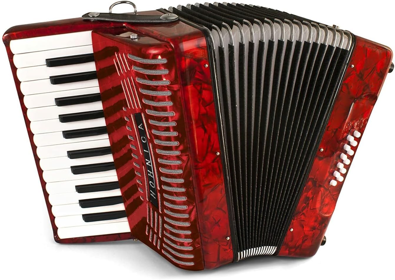 Hohner Accordions 1303-RED 12 Bass Entry Level Piano Accordion (Red)