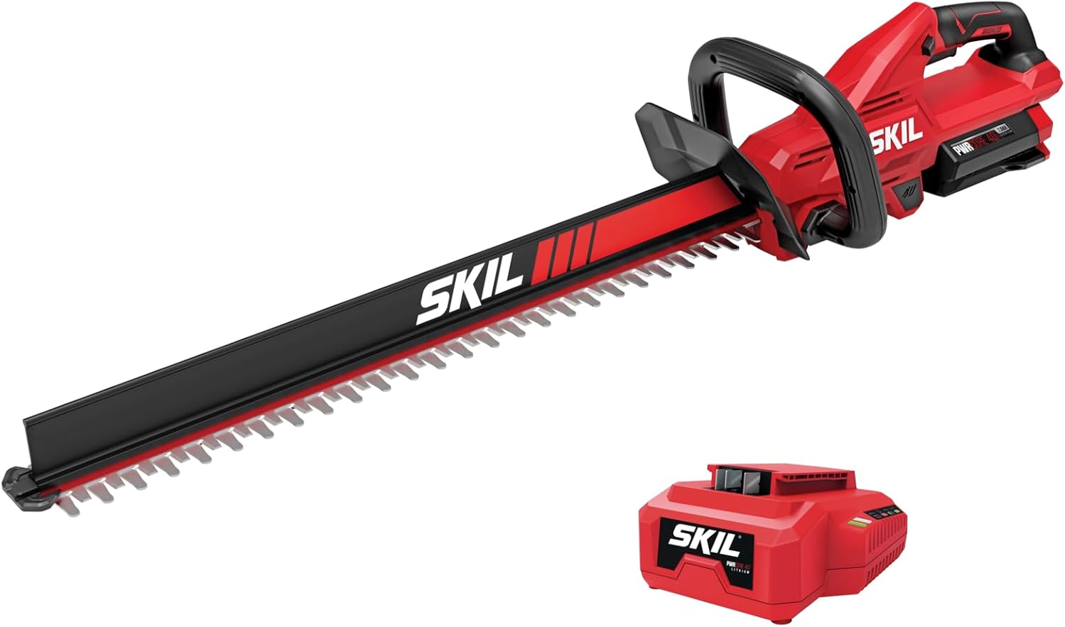 SKIL 40V Brushless 24 in. Hedge Trimmer Kit Including 2.0Ah Battery and 60W Charger-HT2400C-11