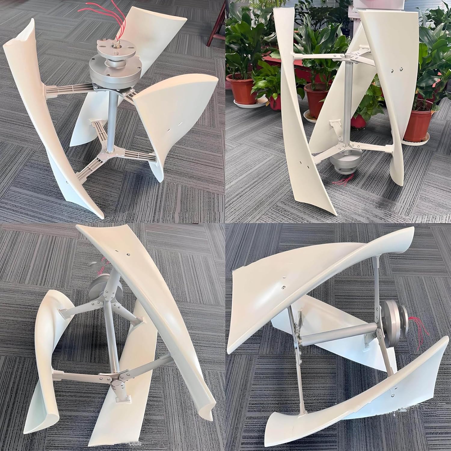 300W Vertical Axis Wind Turbine Kit for Home Use, Grid-Tied Generator with Controller, Efficient Renewable Energy Solution 24V~300W