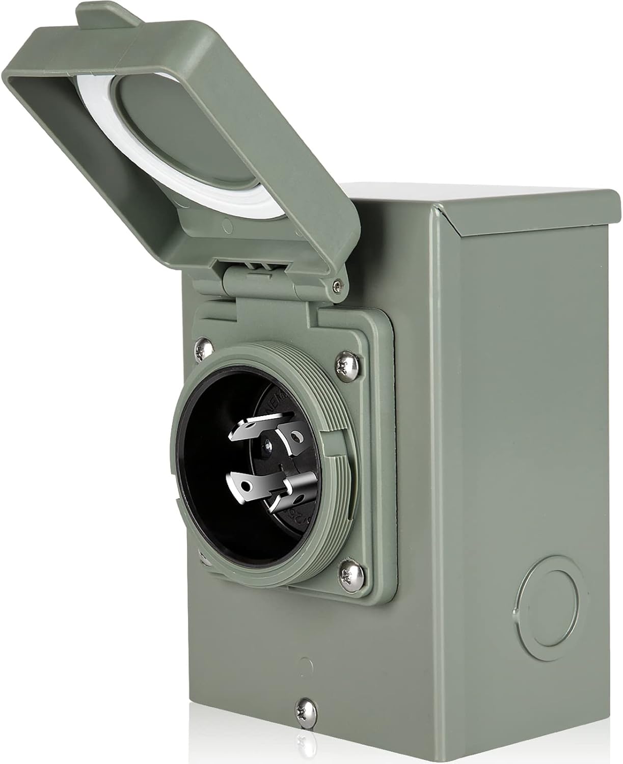 PAULINN 30A Generator Power Inlet Box with RV Toilet Treatment Drop Ins, Black Grey Water Holding Tank Deodorizer for RV Marine, 50 Packs