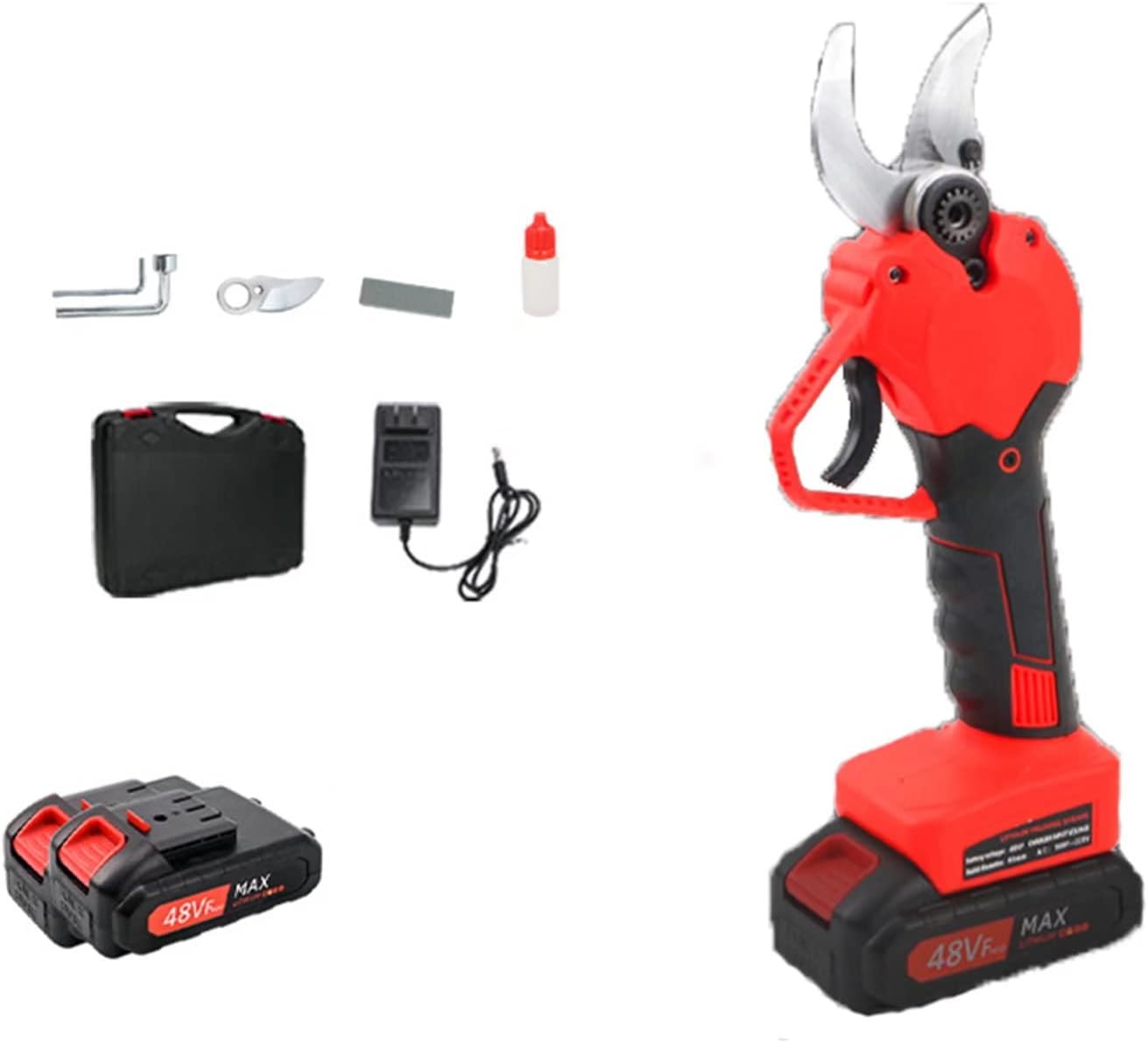 GeRRiT Electric Pruning Shears with 1/2/3PCS Rechargeable Lithium Battery, Wireless Electric Scissors Pruning Shears Pruning Shears Tree Garden Tool, 5cm Cutting Diameter