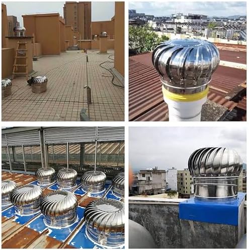 Wind Turbine Home Use Horizontal Generator Kits Blades with Controller to Charge Batteries Off Generator Vertical,Chimney Cap,Rotating Ventilator Cap, Wind Rotating Turbines Cap Vent, 304 St