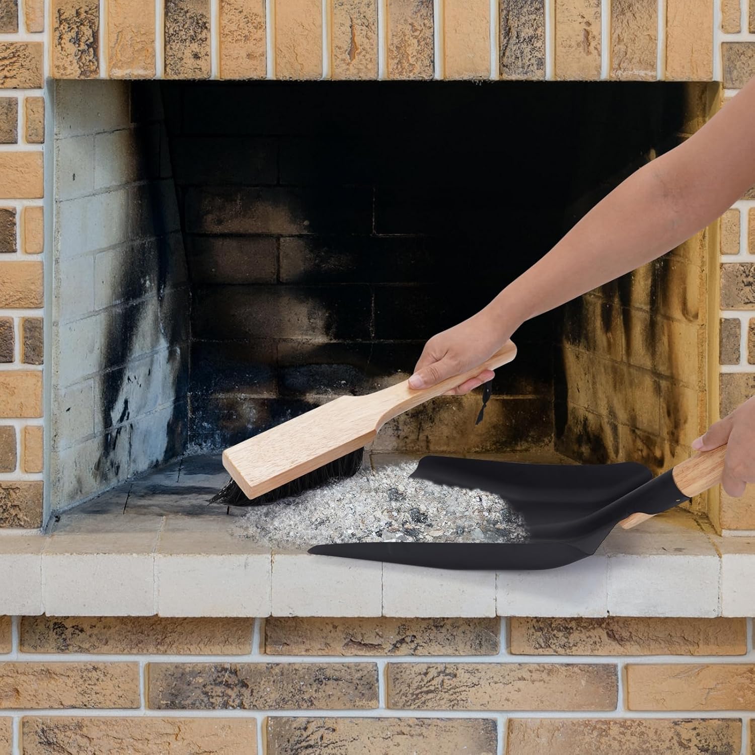 Stainless Fire Pit and Ash Shovel/Brush Set