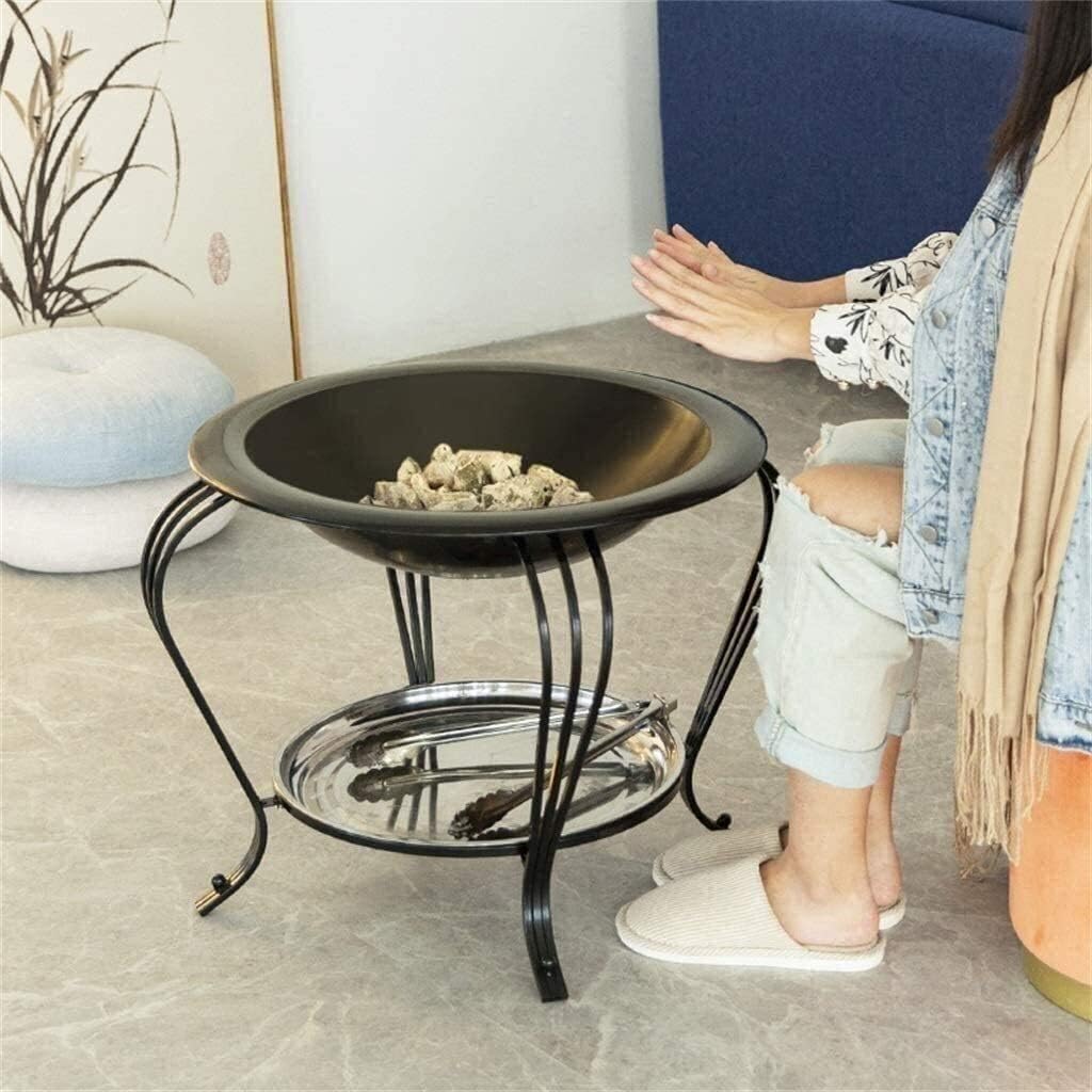 Outdoor Fire Pit Outdoor Fire Large Bonfire Wood Burning Patio Coal Grill Firepit for Outside Grill Charcoal Smokeless Grill with Spark Screen