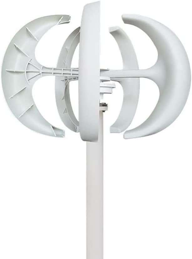 8000W Vertical Wind Turbine Generator Kit with 5 Blades and Controller Wind Turbine White Suitable for Home, Camping, Boat Use