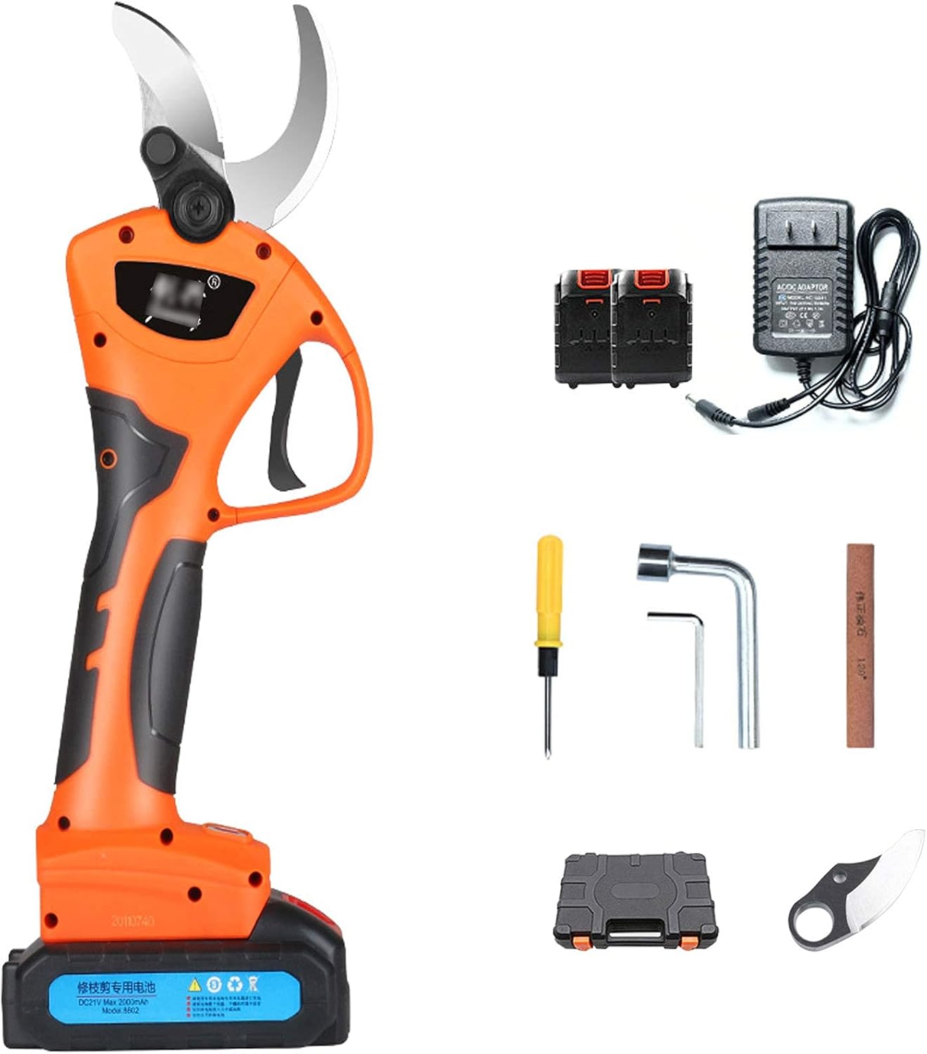 Electric Secateurs Cordless With Replacement 2000mAh Batteries, Cordless Pruner Rechargeable For Gardening Cutting Branches Fruit Trees (4cm in Diamet