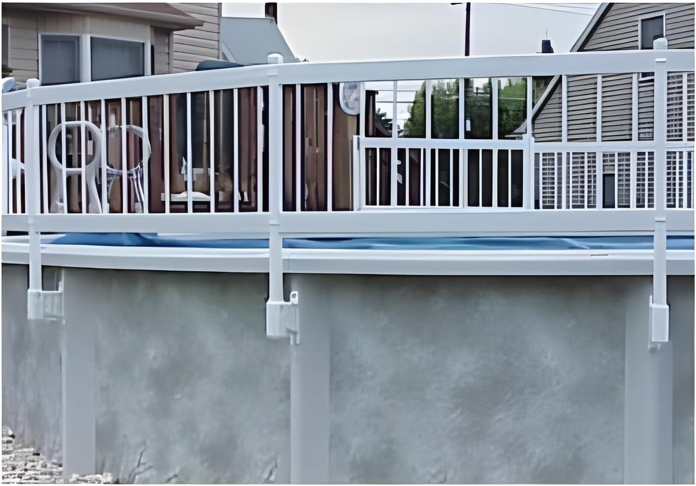 Vinyl Works 24-Inch Taupe Premium Resin Above-Ground Pool Fence Kit C - 2 Sections