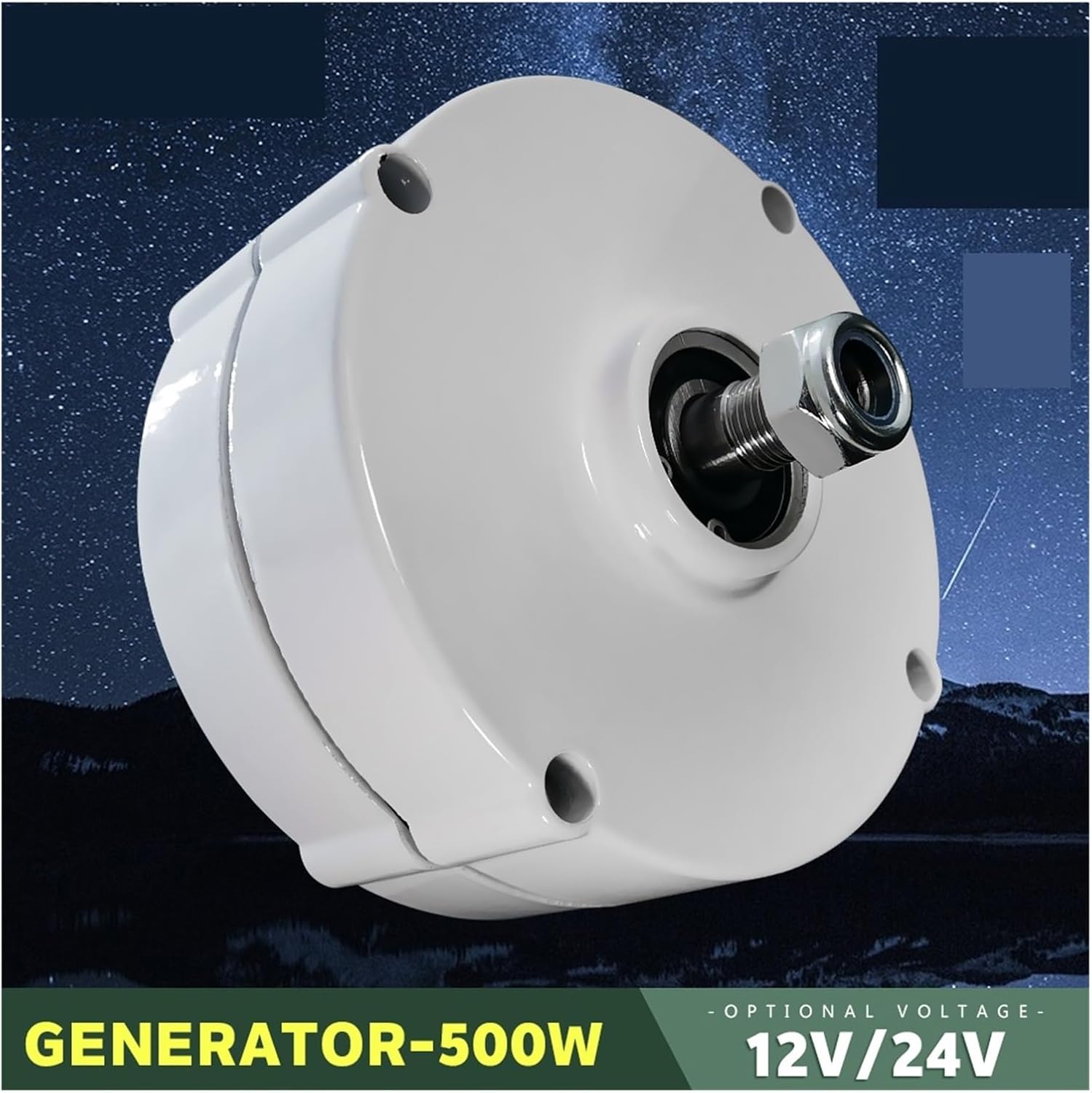 Wind Turbines Generator, 500w Wind Turbine Generator 12V 24V 750 RPM AC DC Power Magnetic Water Turbine Hydro tor Windmill Low Starting Speed for Home(Type 4,12V)